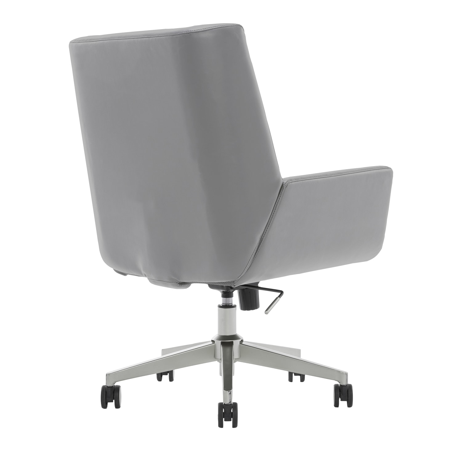 Serta SitTrue Montair Faux Leather Mid Back Manager Office Chair Gray PopularChairscom