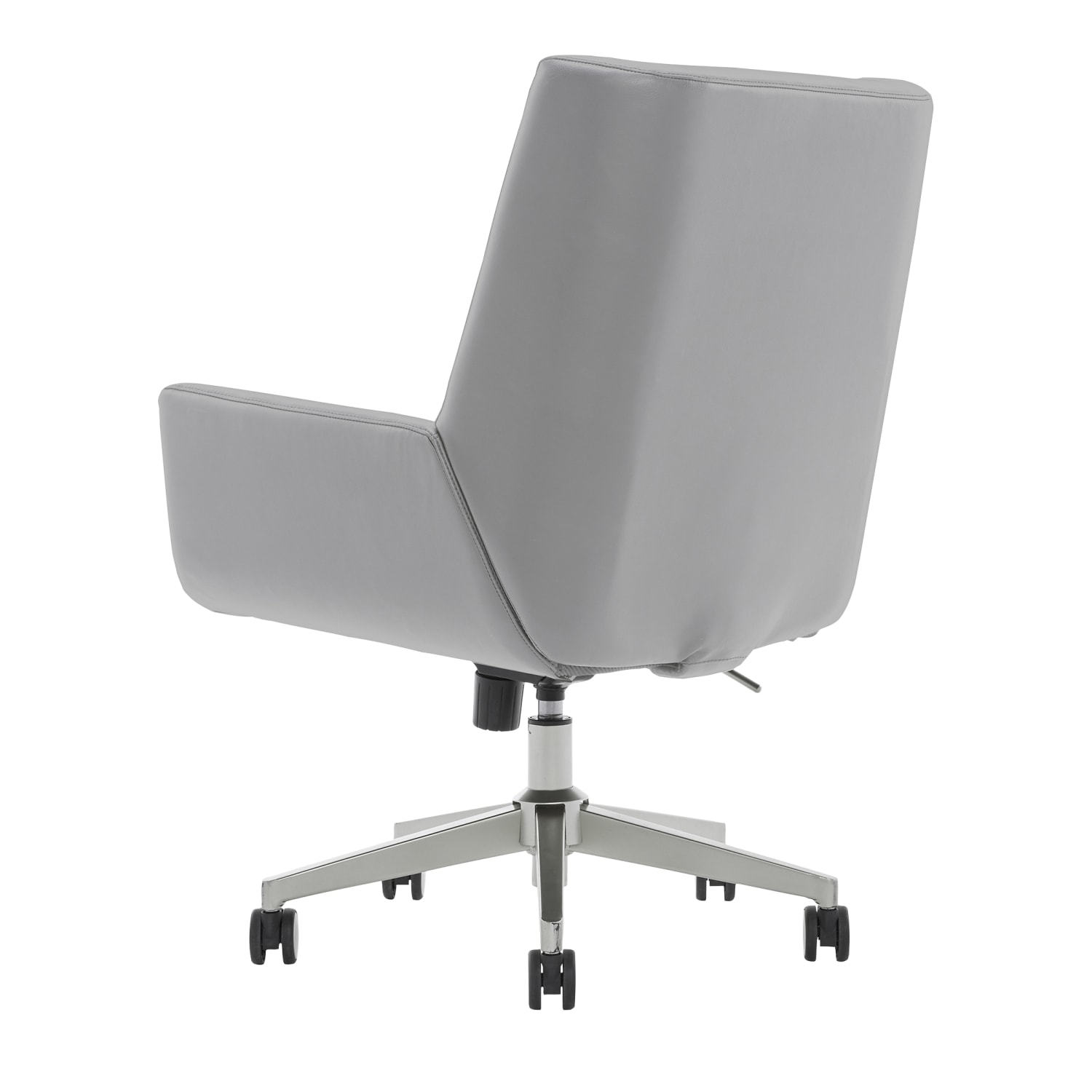 Serta SitTrue Montair Faux Leather Mid Back Manager Office Chair Gray PopularChairscom