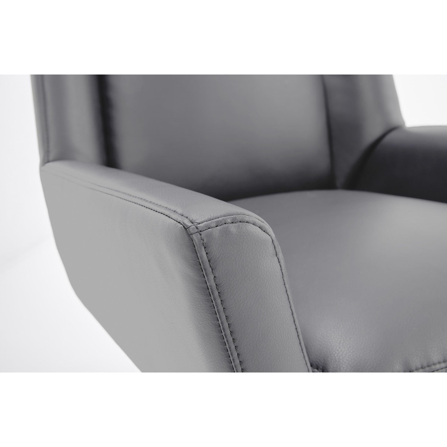 Serta SitTrue Montair Faux Leather Mid Back Manager Office Chair Gray PopularChairscom