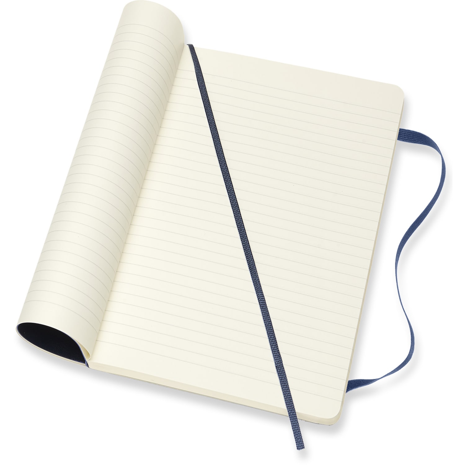 Moleskine Classic Soft Cover Notebook, 5in x 8-1/4in, Ruled, 192 Pages, Sapphire Blue - Image 3