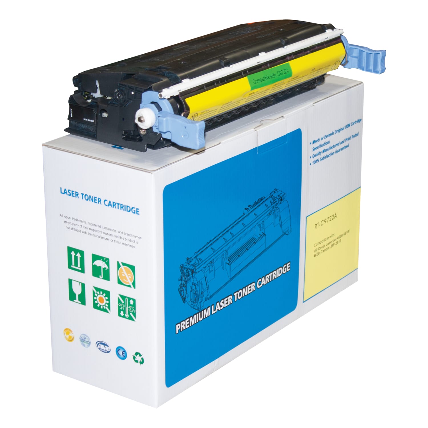 M&A Global Remanufactured Yellow Toner Cartridge Replacement For HP 641A, C9722A, C9722A-CMA - Image 3