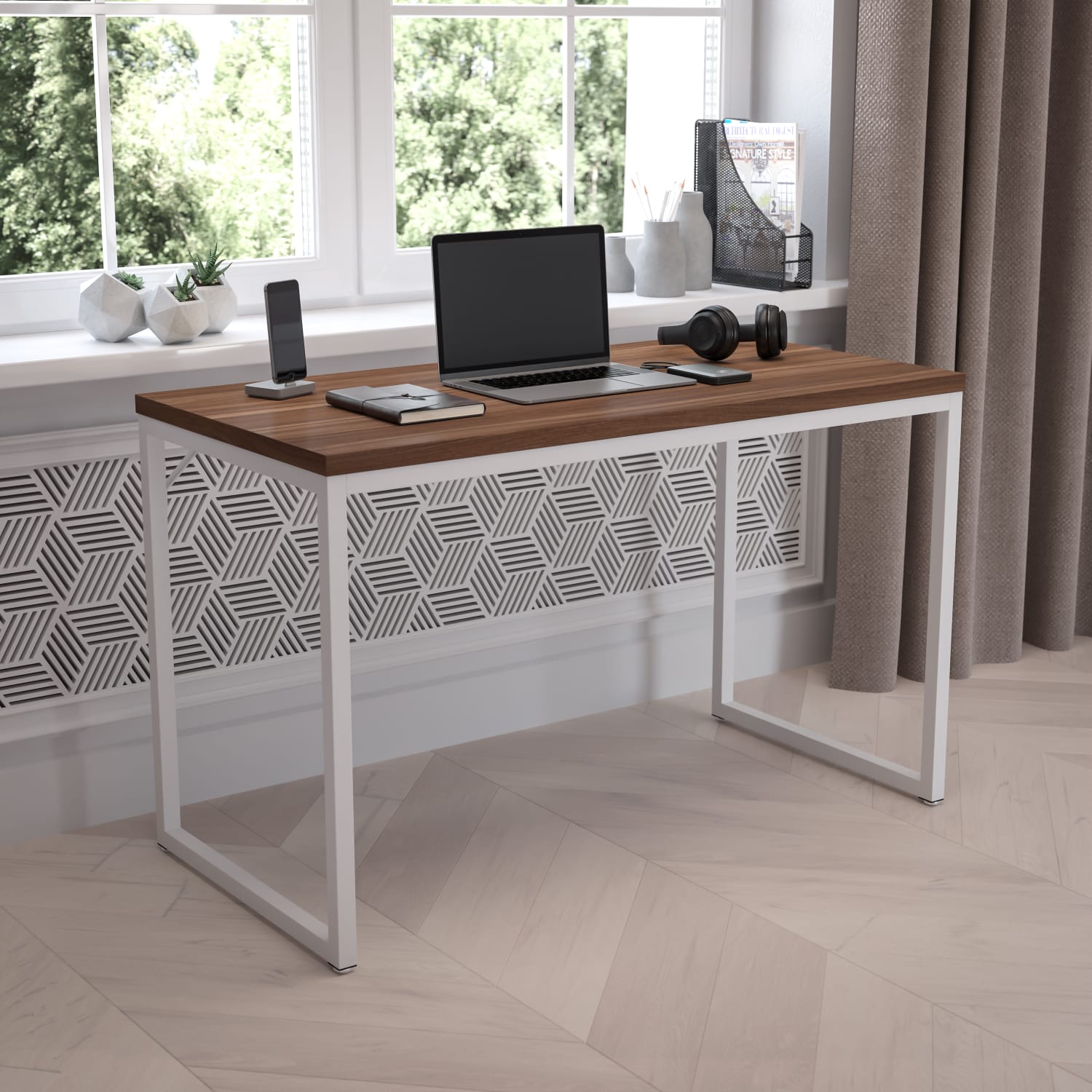 Walnut/White