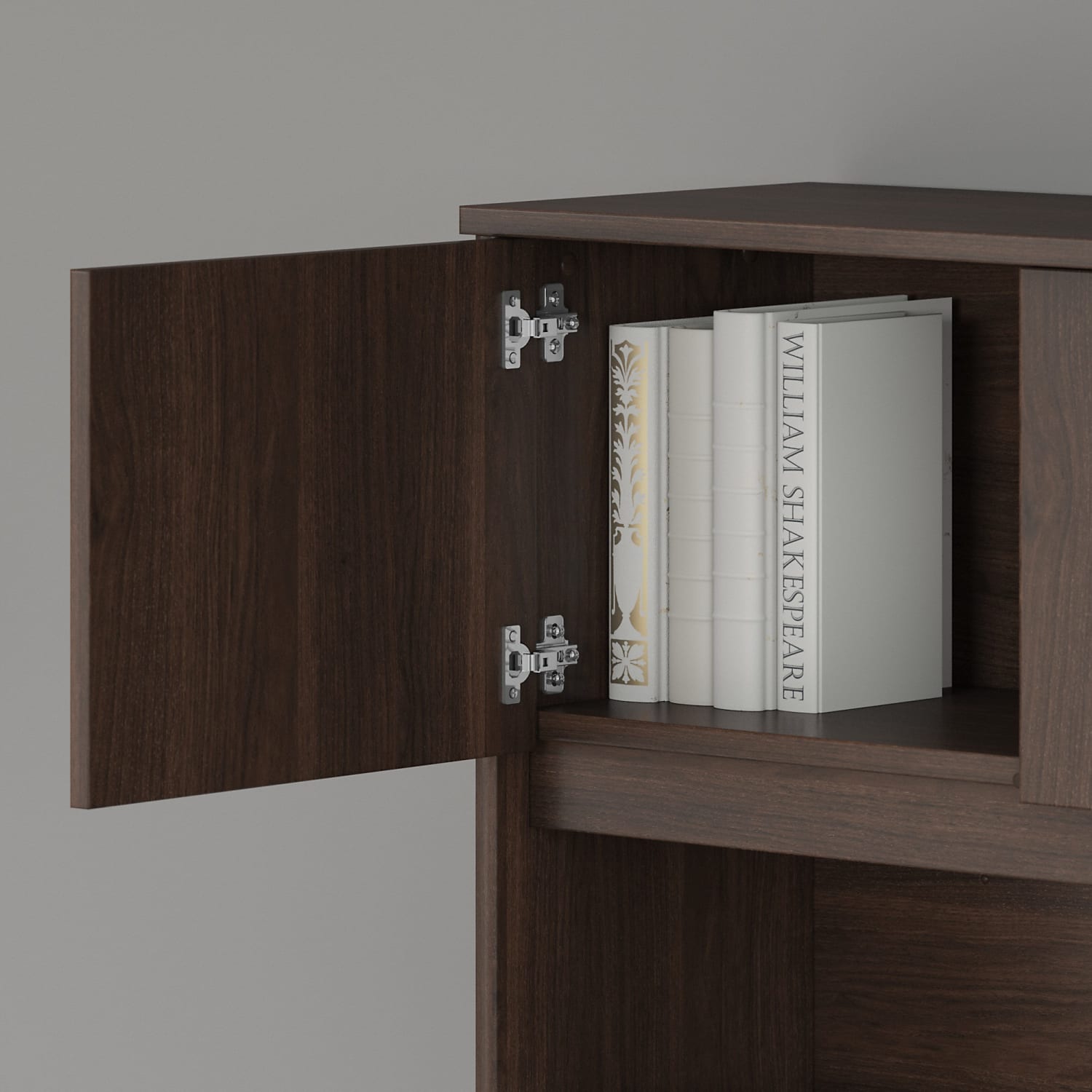 Bush Business Furniture Studio C 72inW Desk Hutch, Black Walnut, Standard Delivery - Image 5