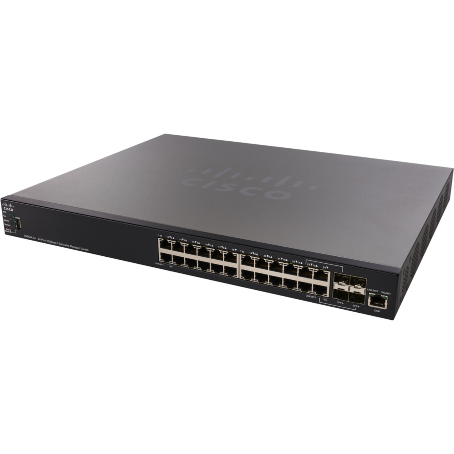 Cisco SX550X-24 24-Port 10GBase-T Stackable Managed Switch - 24 Ports - Manageable - 2 Layer Supported - Twisted Pair - Rack-mountable - Lifetime Limited Warranty - Image 4