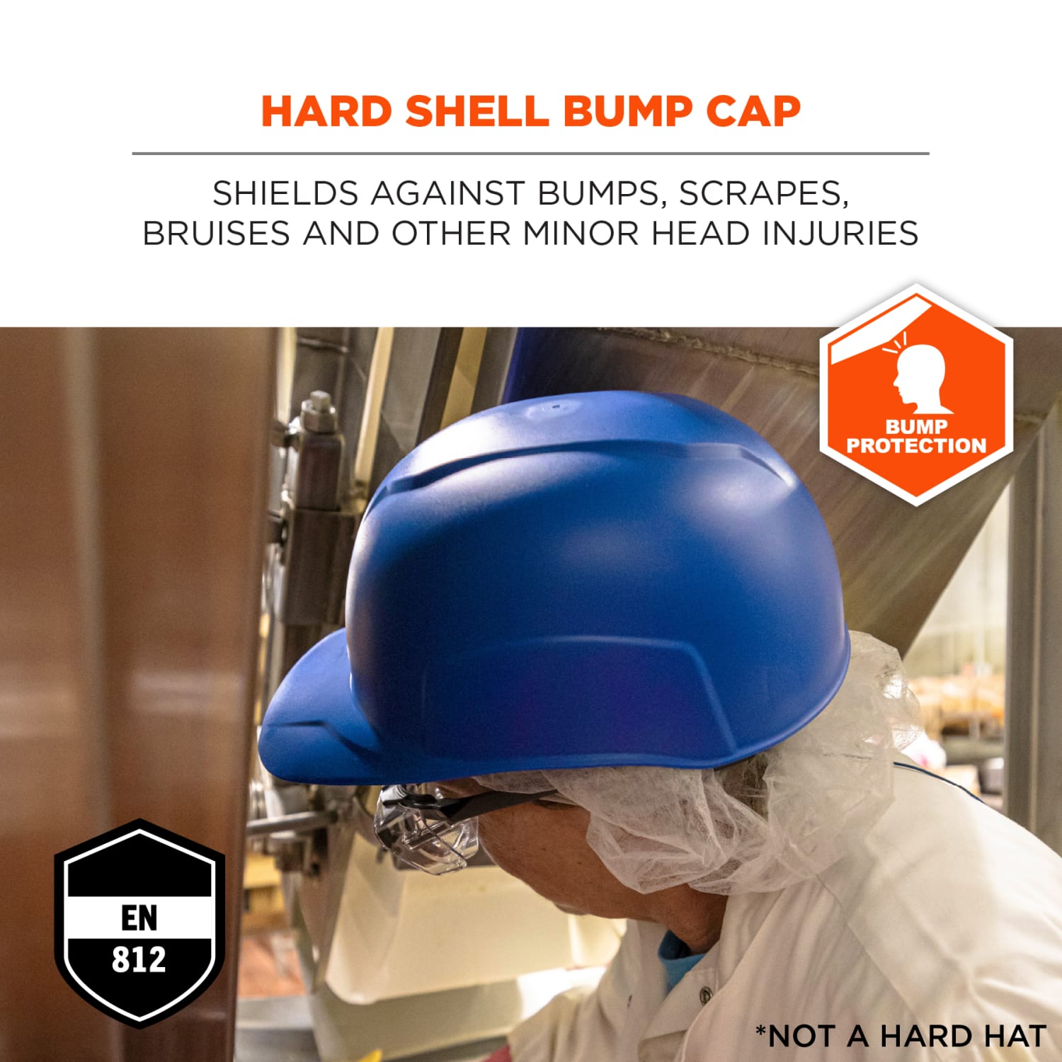 Ergodyne Skullerz 8952 Hard Shell Bump Cap, Blue - Image 3