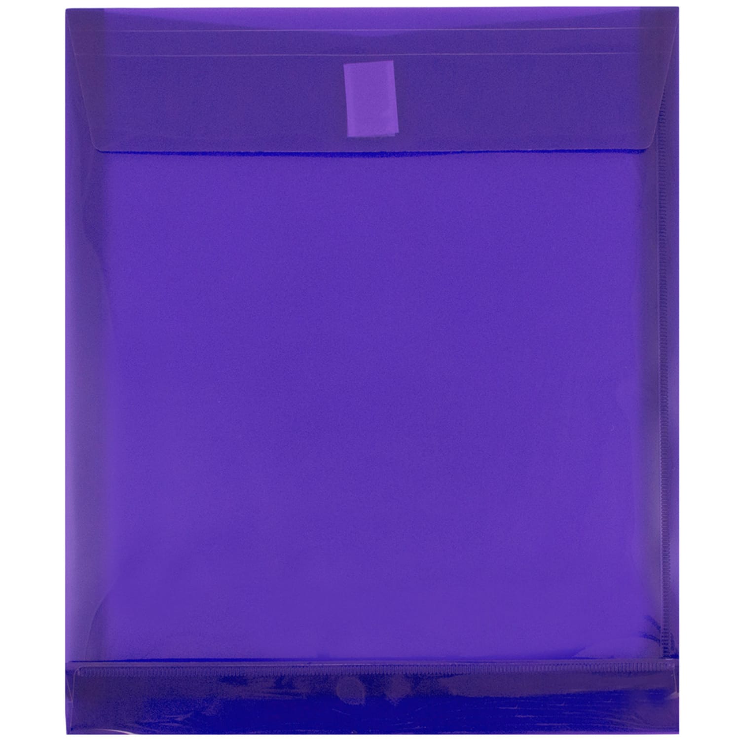 JAM Paper Open-End Plastic Envelopes, 9-3/4in x 11-3/4in, Hook & Loop Closure, Assorted Colors, Pack Of 6 Envelopes - Image 4