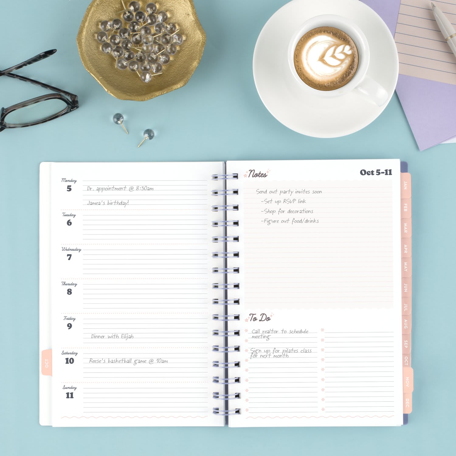 CatCoq for Mead 2027 Weekly Monthly Planner, Berry Branches, Small, 5 1/2in x 8 1/2in - Image 3