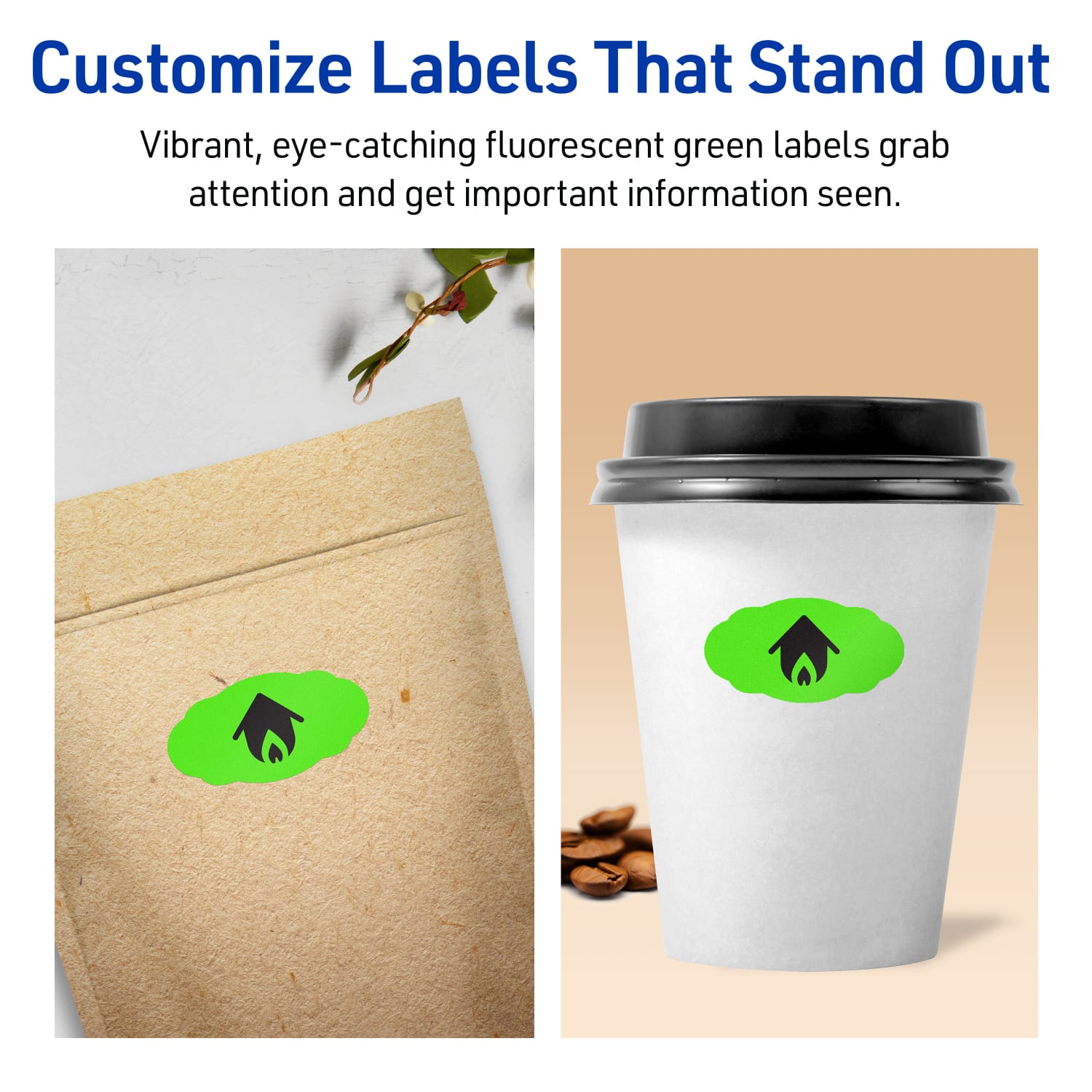 Avery Print-To-The-Edge Labels With Sure Feed Technology And Easy Peel, 94061-NGP80, Oval Scalloped, 1-1/8inx2-1/4in, Matte Neon Green, Pack of 1680 - Image 4