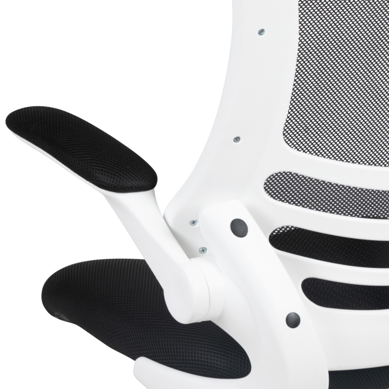 Flash Furniture Mesh MidBack Swivel Task Chair With FlipUp Arms BlackWhite PopularChairscom Flash Furniture Mesh Mid Back Swivel Task Chair With Flip Up Arms BlackWhite PopularChairscom