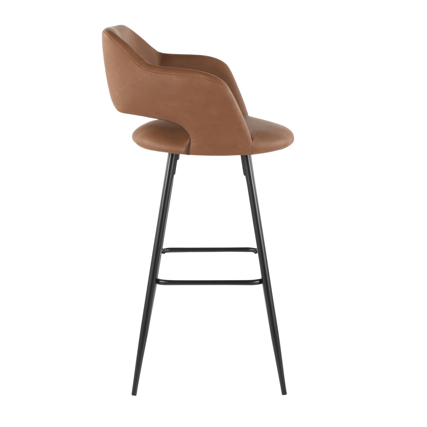 LumiSource Margarite Bar Stools BlackBrown Set Of 2 Stools PopularChairscom