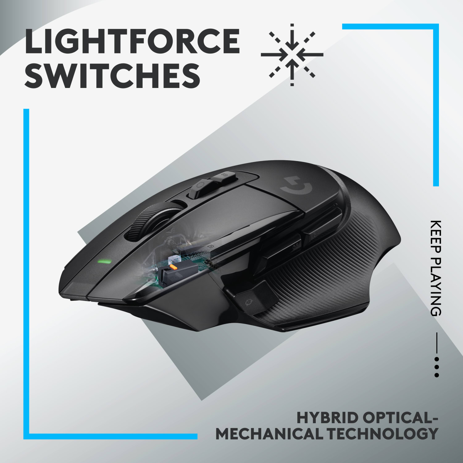 Logitech G LIGHTSPEED G502 X Gaming Mouse - Optical - Wireless - Black - USB - 25600 dpi - Scroll Wheel - Image 3