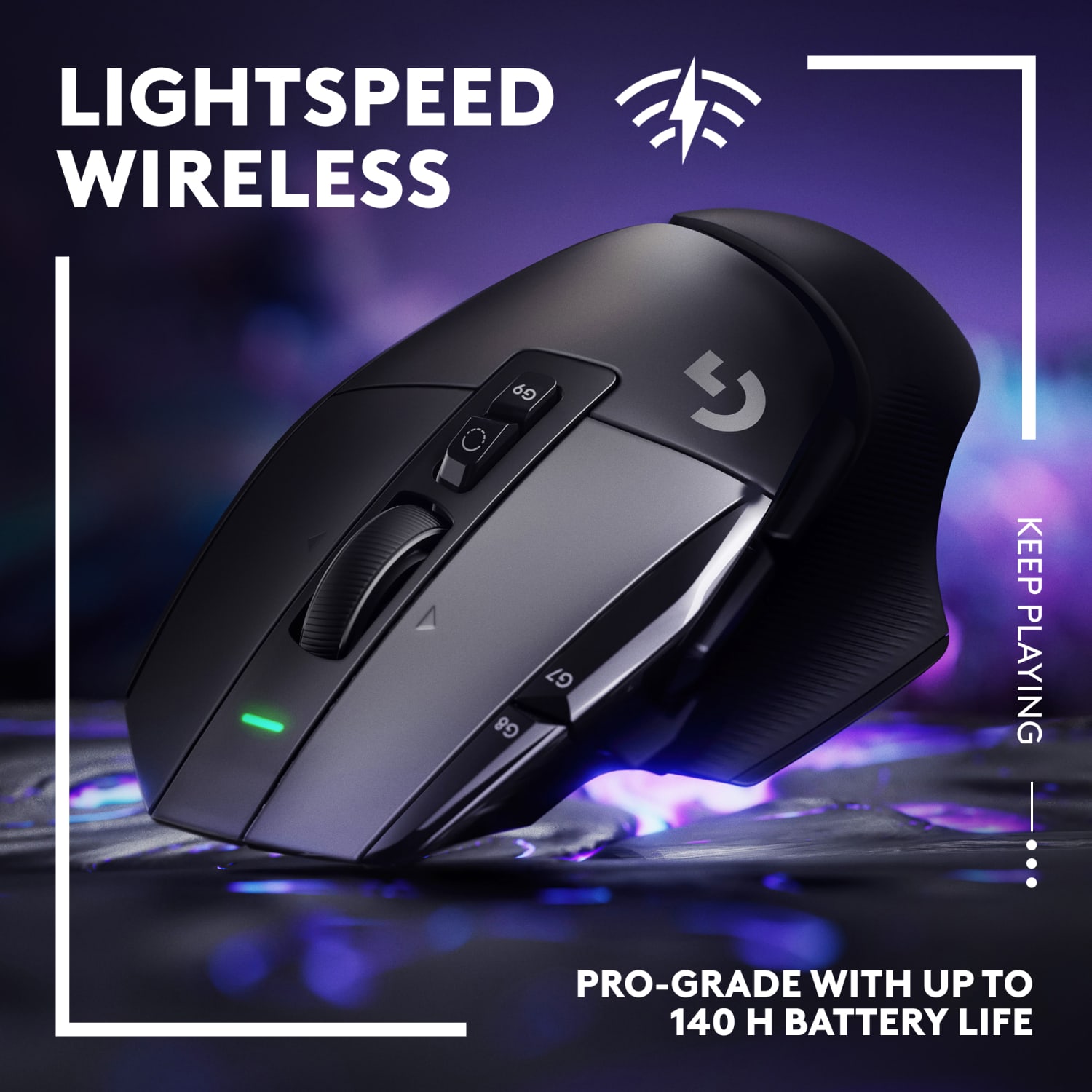 Logitech G LIGHTSPEED G502 X Gaming Mouse - Optical - Wireless - Black - USB - 25600 dpi - Scroll Wheel - Image 4