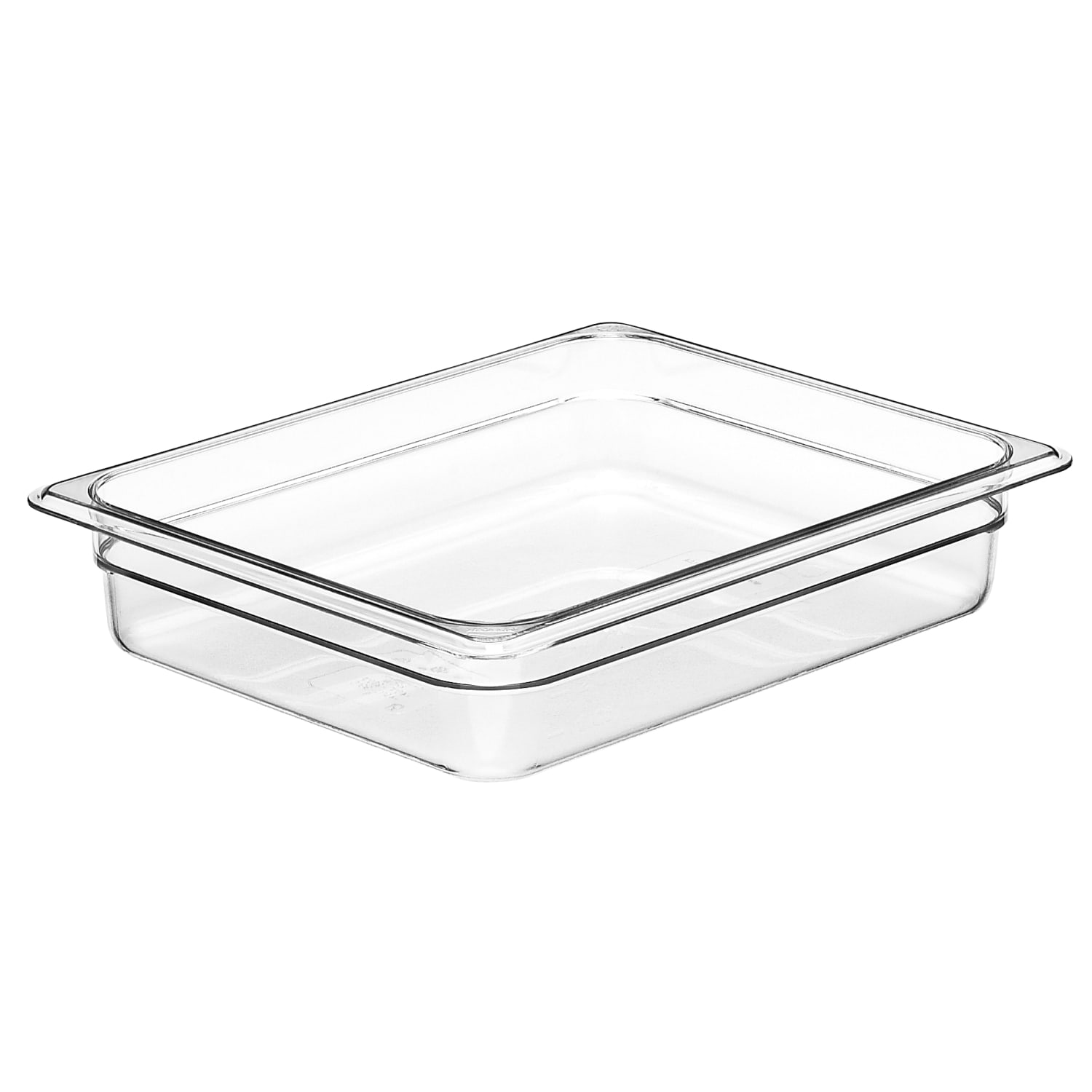 Cambro Camwear GN 1/2 Size 2in Food Pans, 2inH x 10-1/2inW 12-3/4inD, Clear, Set Of 6 Pans
