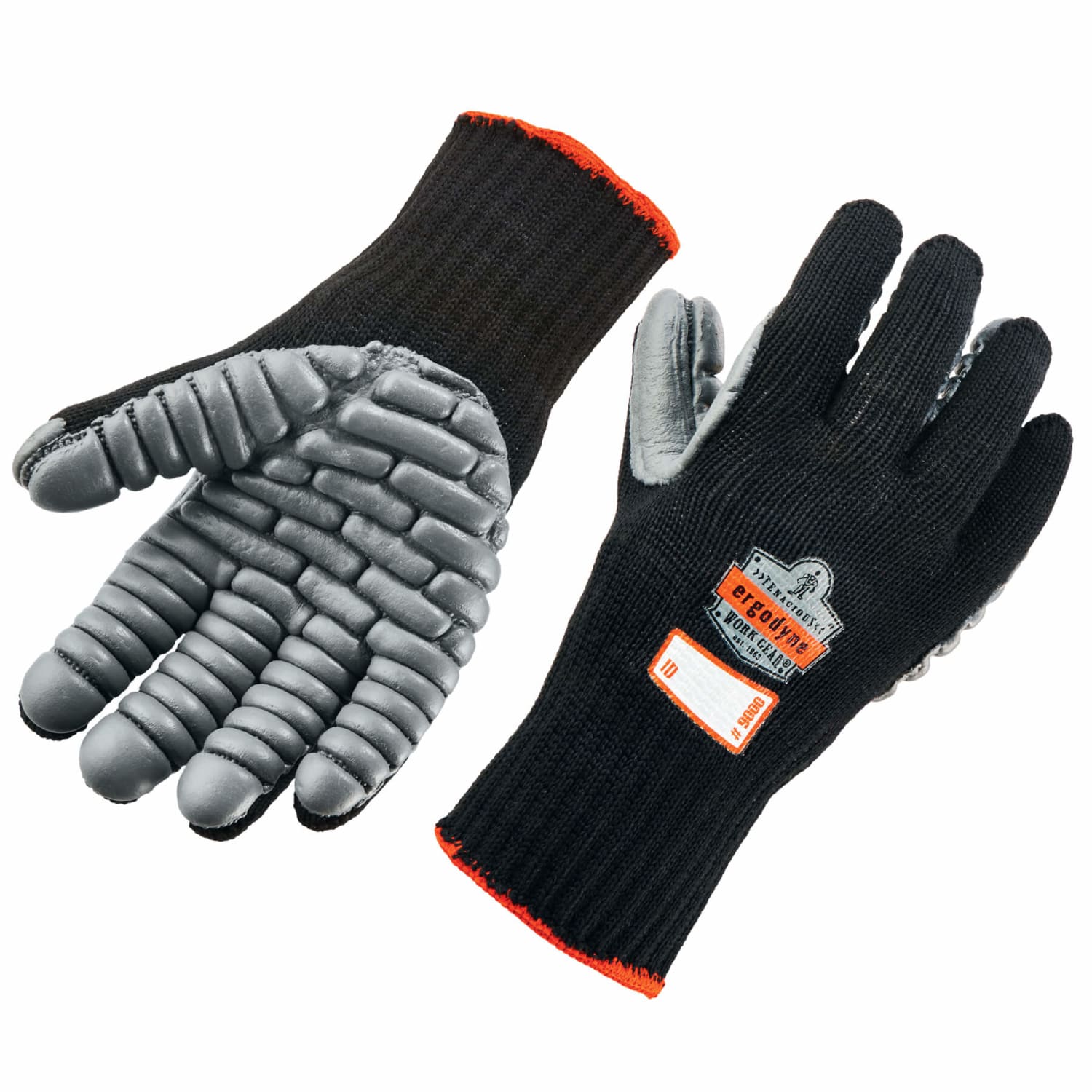 Ergodyne ProFlex 9000 Certified Lightweight Anti-Vibration Gloves, Medium, Black - Image 4
