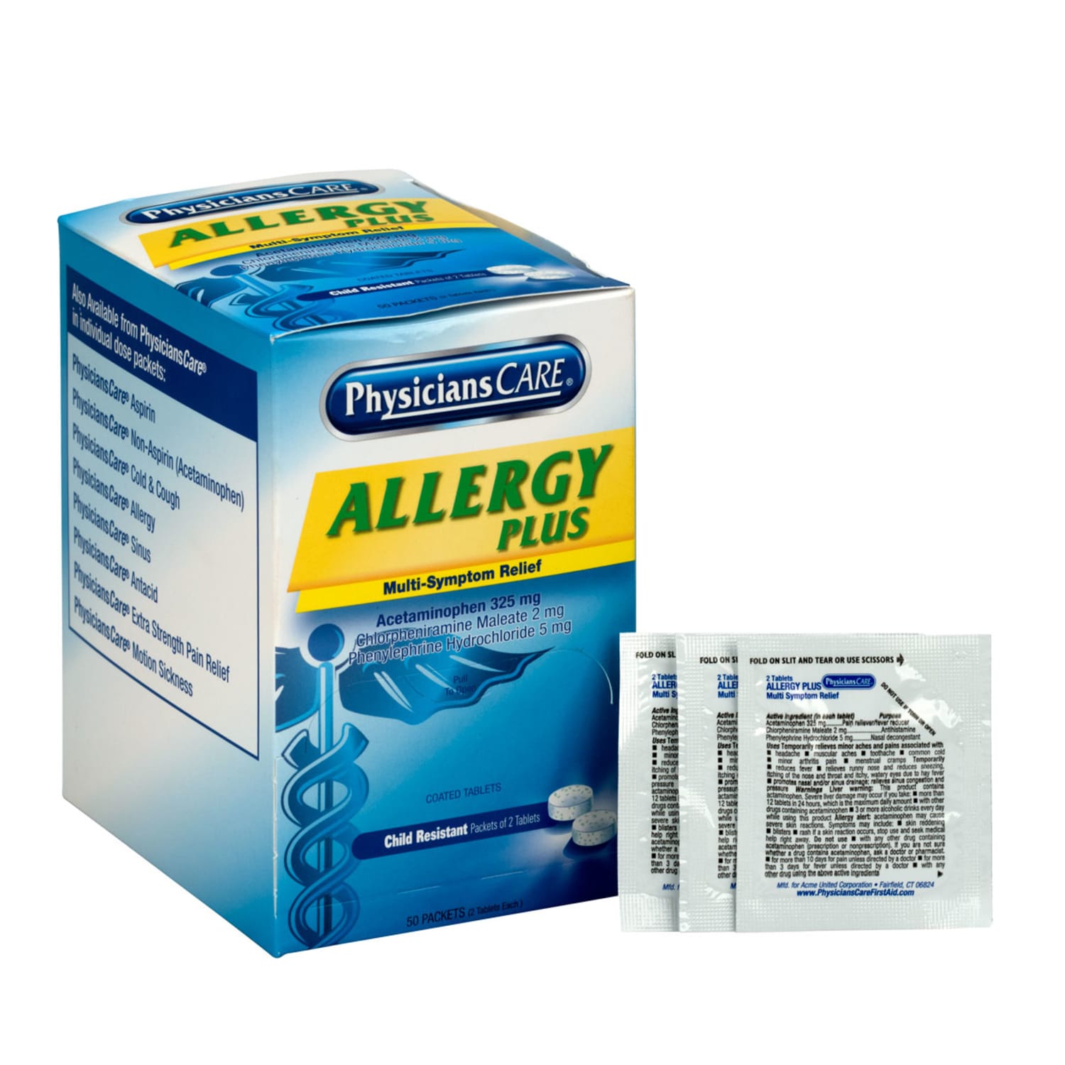 PhysiciansCare Allergy Medication, 2 Per Pack, Box Of 50 Packs - Image 5