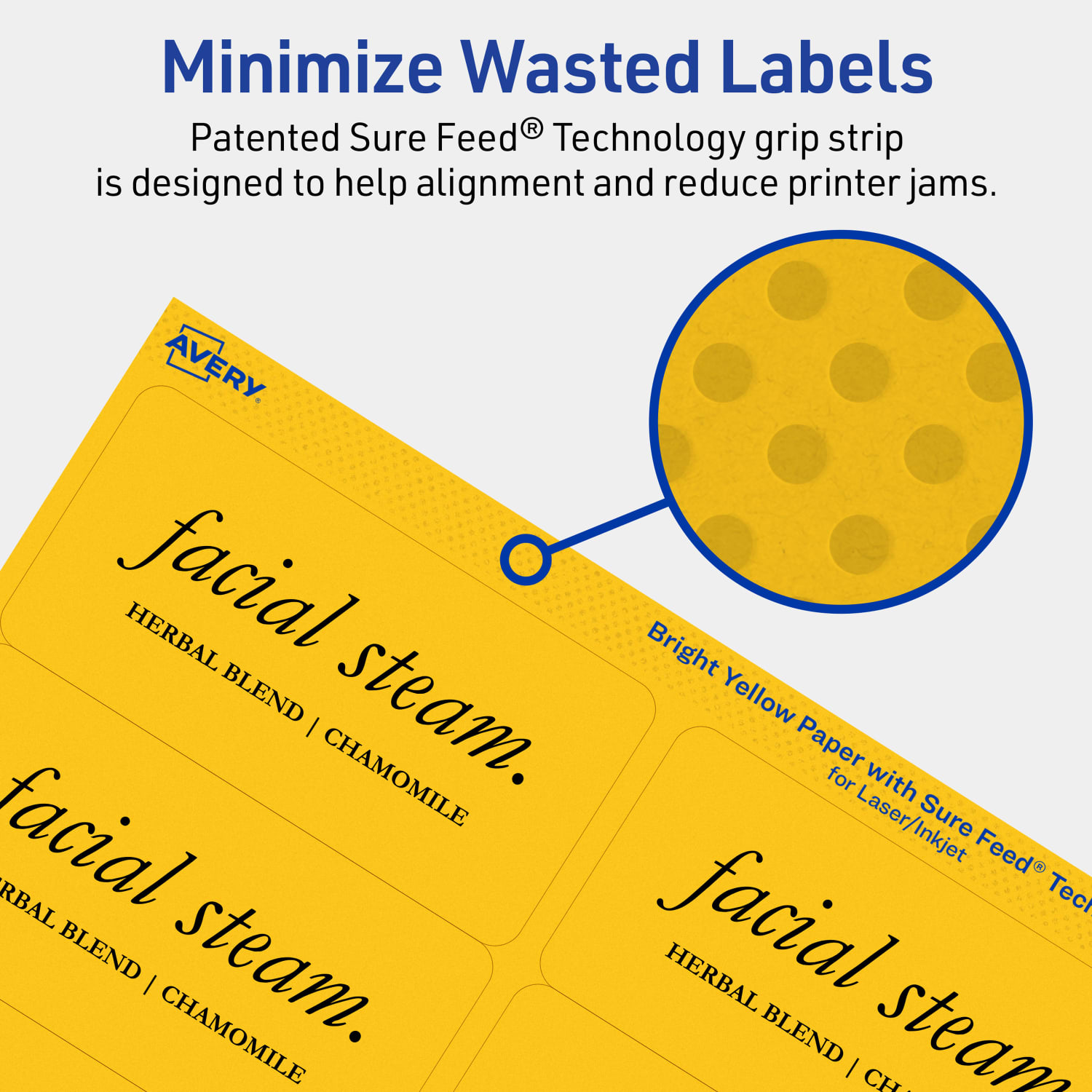 Avery Printable Labels With Sure Feed Technology, 94207-BYP80, Rectangle, 2in x 4in, Matte Bright Yellow, Pack of 800 - Image 5