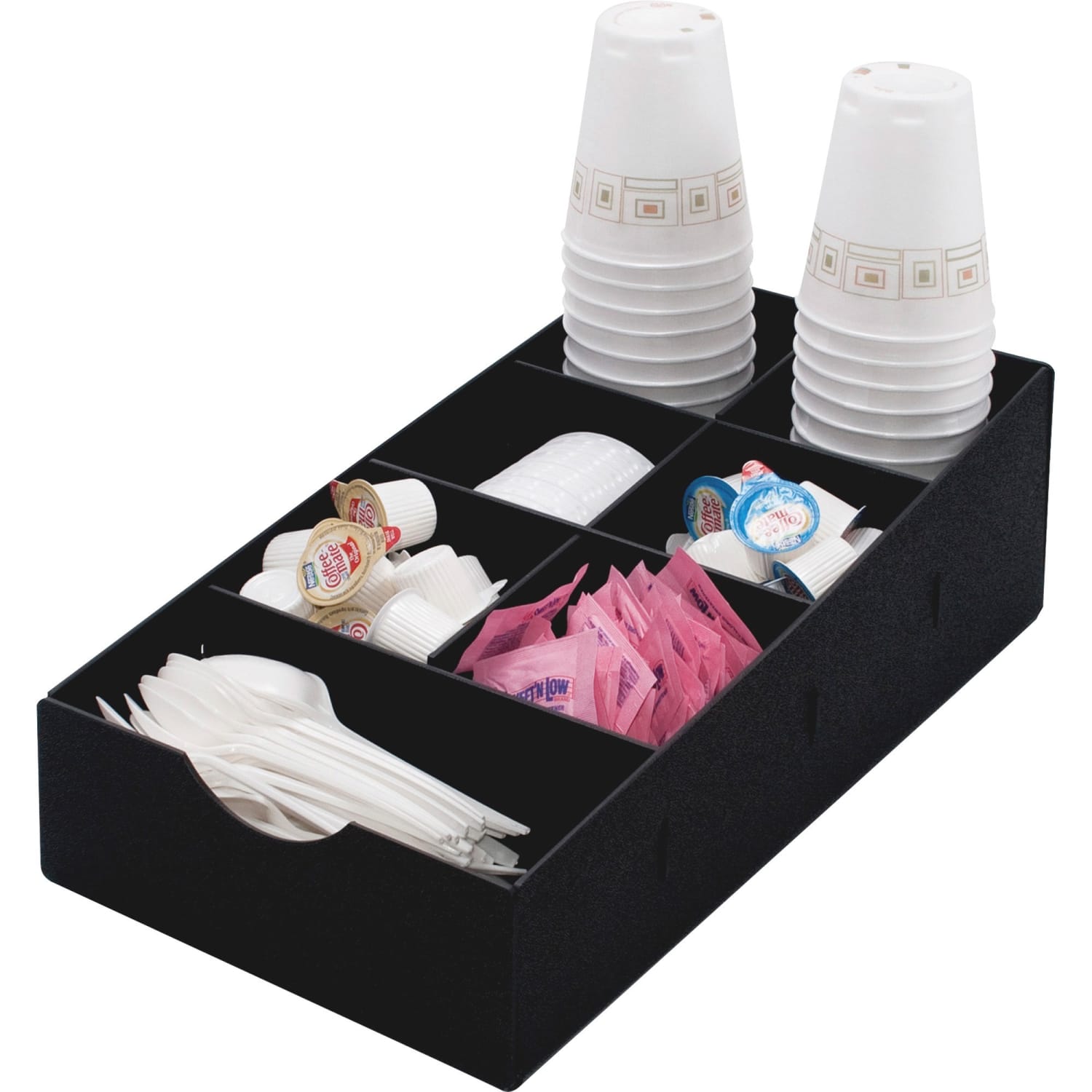 Advantus Condiment Caddy, 8 3/4in x 16in x 5 1/4in, Black - Image 3