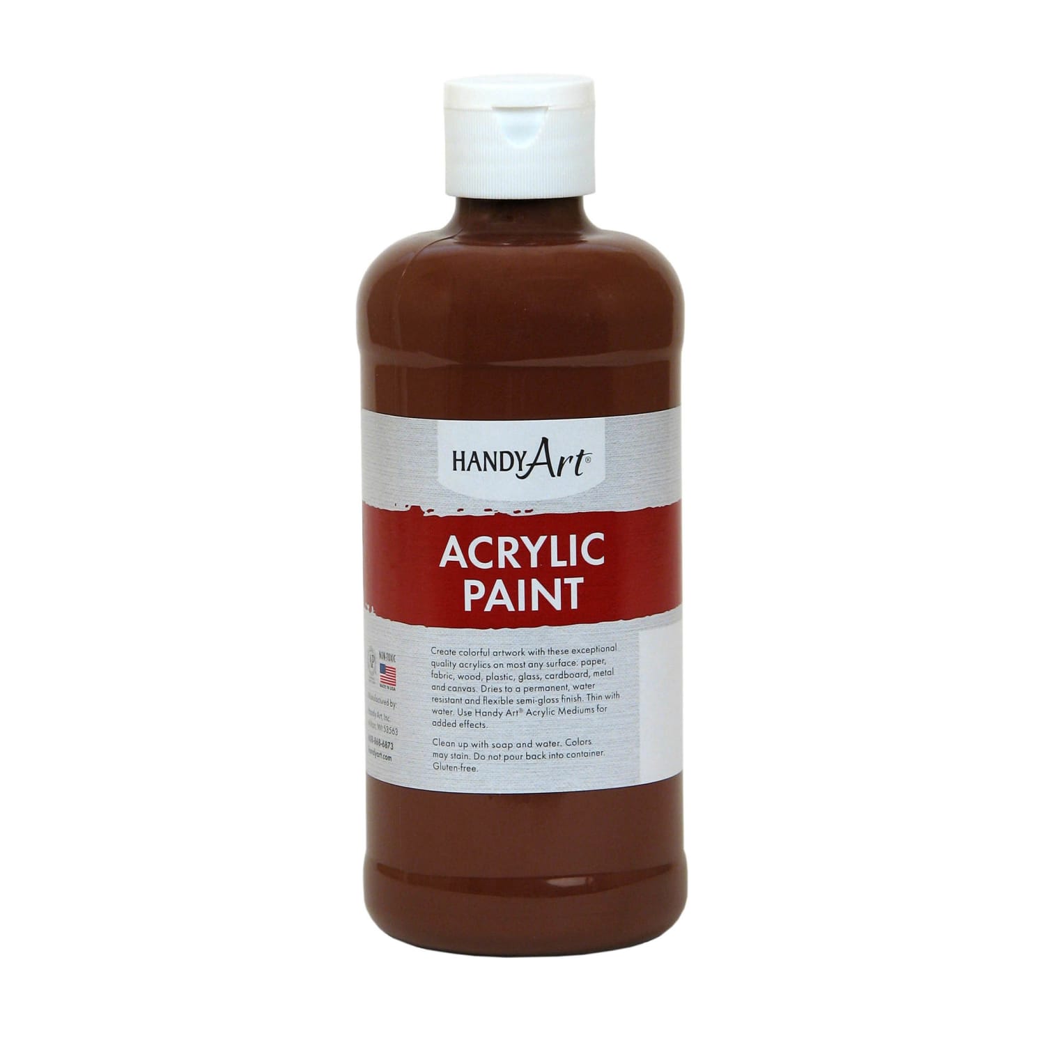 Handy Art Acrylic Paints, 16 Oz, Burnt Sienna, Pack Of 3 Paints - Image 3