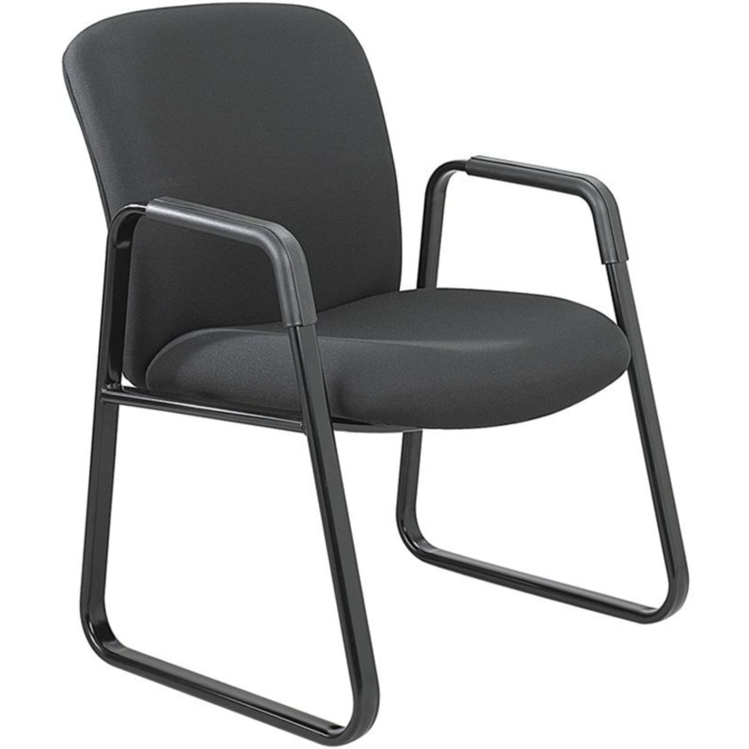 Safco Uber Fabric Guest Chair, Black - Image 3