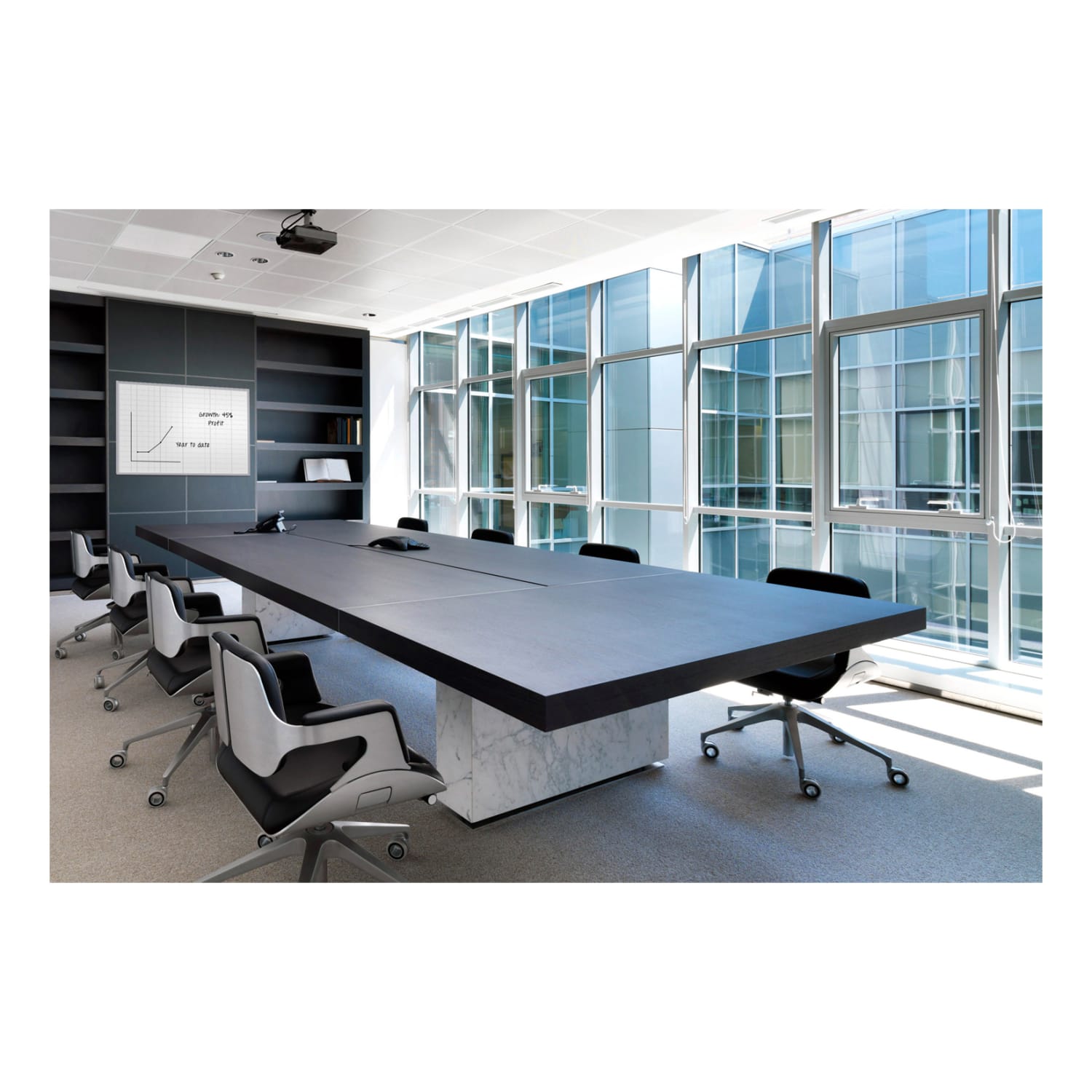 Ghent Grid Magnetic Dry-Erase Whiteboard, 36in x 48in, Aluminum Frame With Silver Finish - Image 4