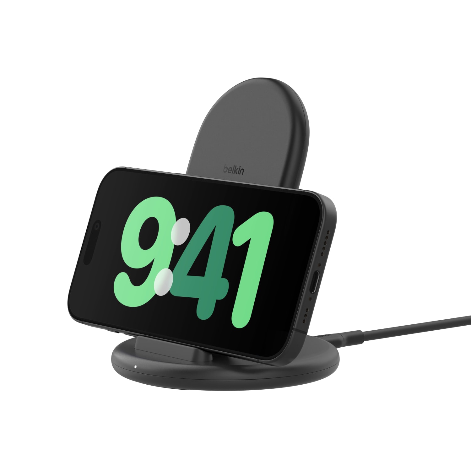Belkin BoostCharge Wireless Charging Stand With 20W USB-C, Black, WIB006TTBK - Image 3
