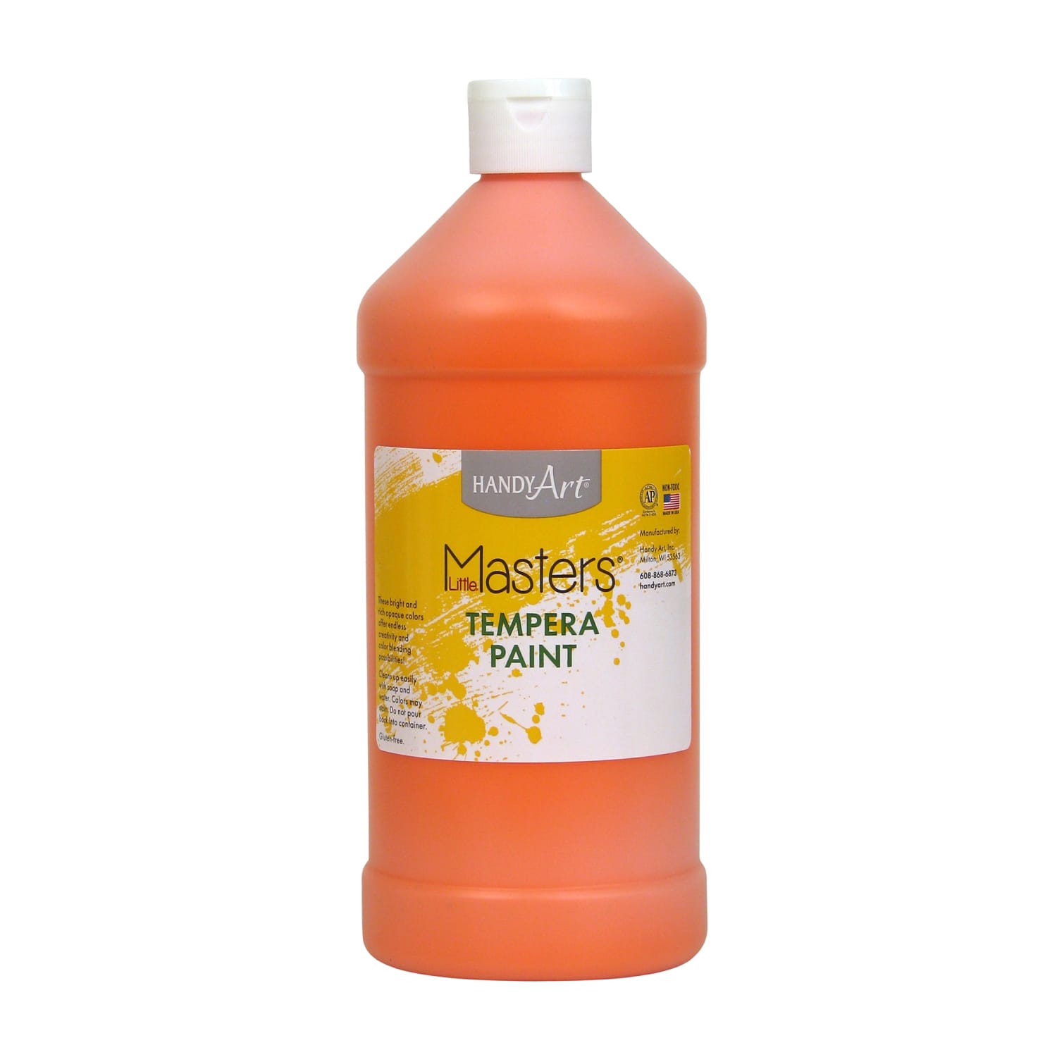 Handy Art Little Masters Tempera Paints, 32 Oz, Orange, Pack Of 6 Paints - Image 3