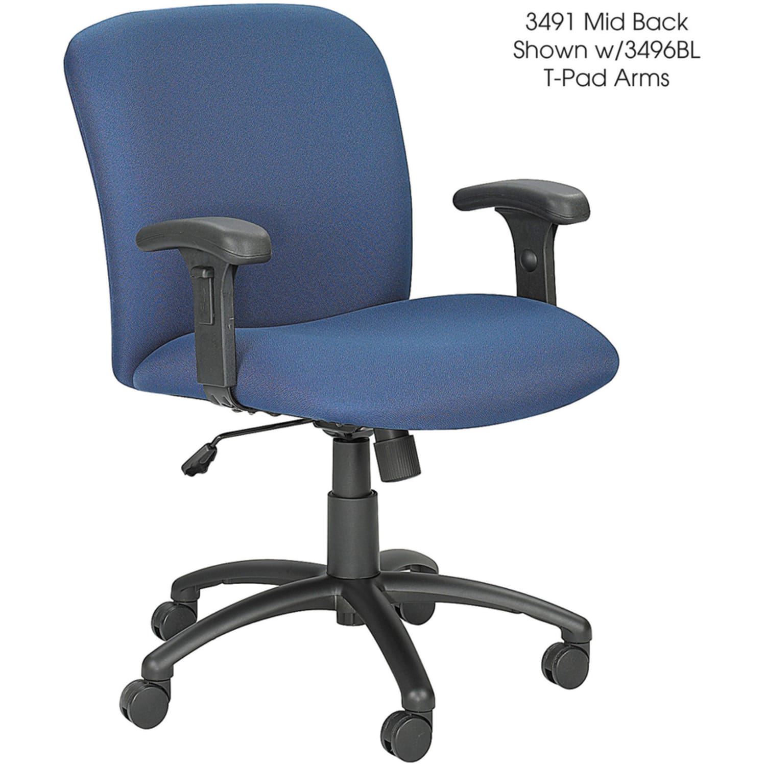 Safco Armrests For Uber High Back Chairs T Shaped Black PopularChairscom