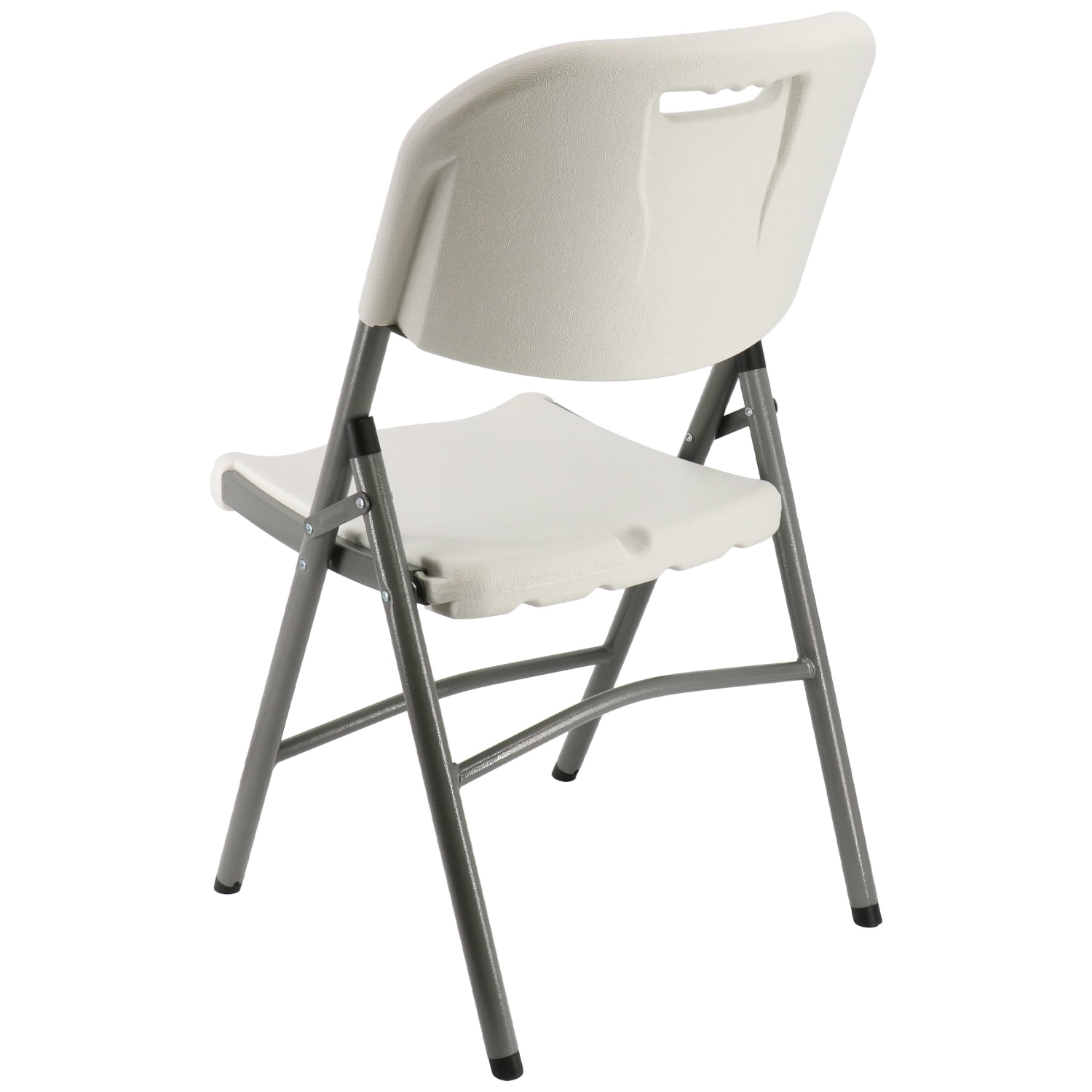 Elama Stackable Folding Chairs, Off-White/Gray, Set Of 4 Chairs - Image 6