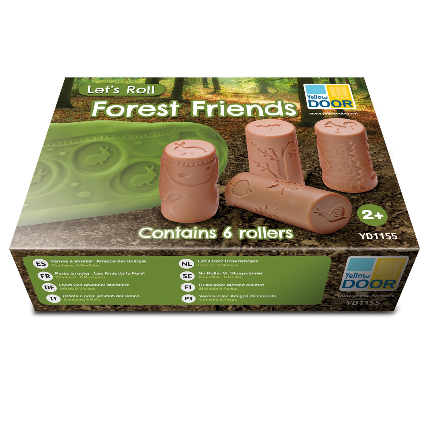 Yellow Door Lets Roll Rollers, 3in x 1-1/4in, Forest Friends, Grade Pre-K To 1, Set Of 6 Rollers - Image 4
