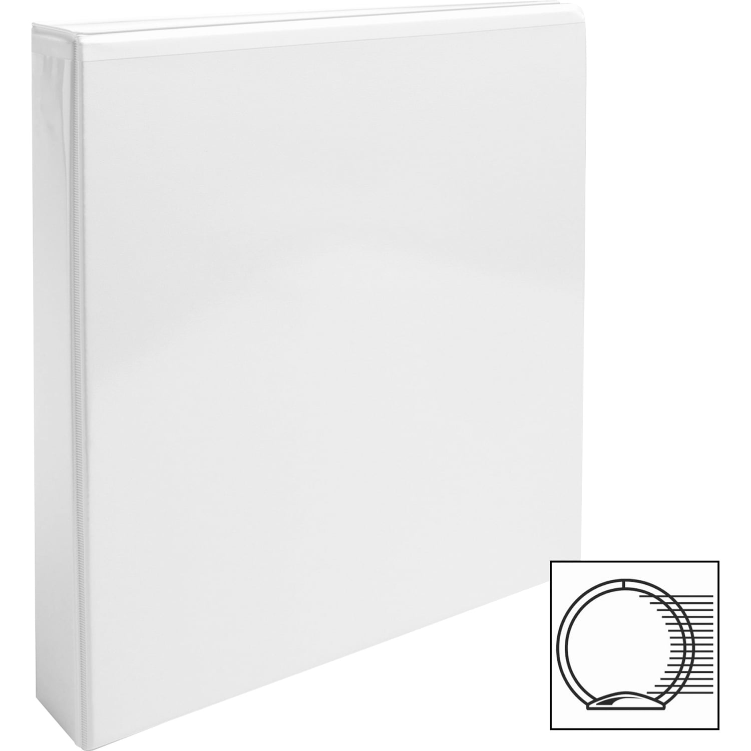 Business Source Round Ring View Binder, 1 1/2in Ring, 8 1/2in x 11in, White, Pack Of 4 - Image 4