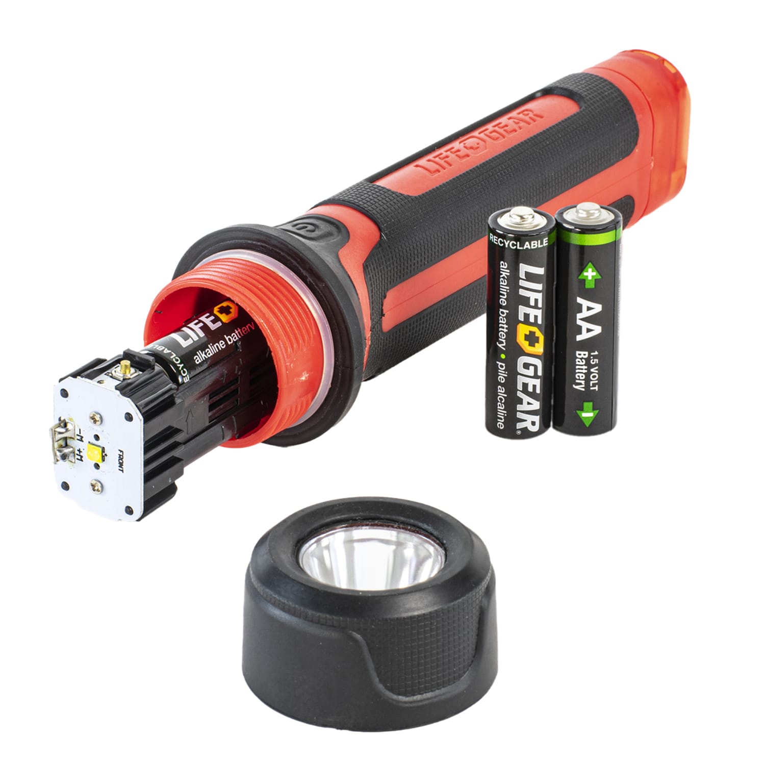 LifeGear 200-Lumen Stormproof Signal Light with Safety Whistle, Red, BA38-60633-RED - Image 3