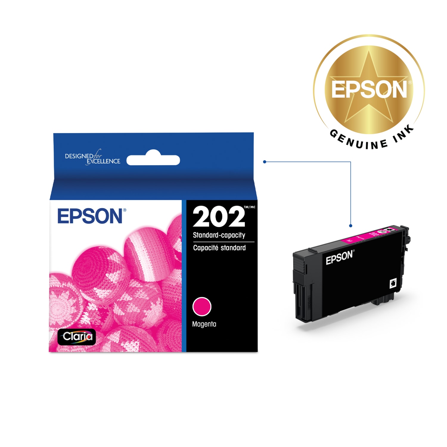 Epson 202 Claria Magenta Ink Cartridge, T202320-S - Image 3