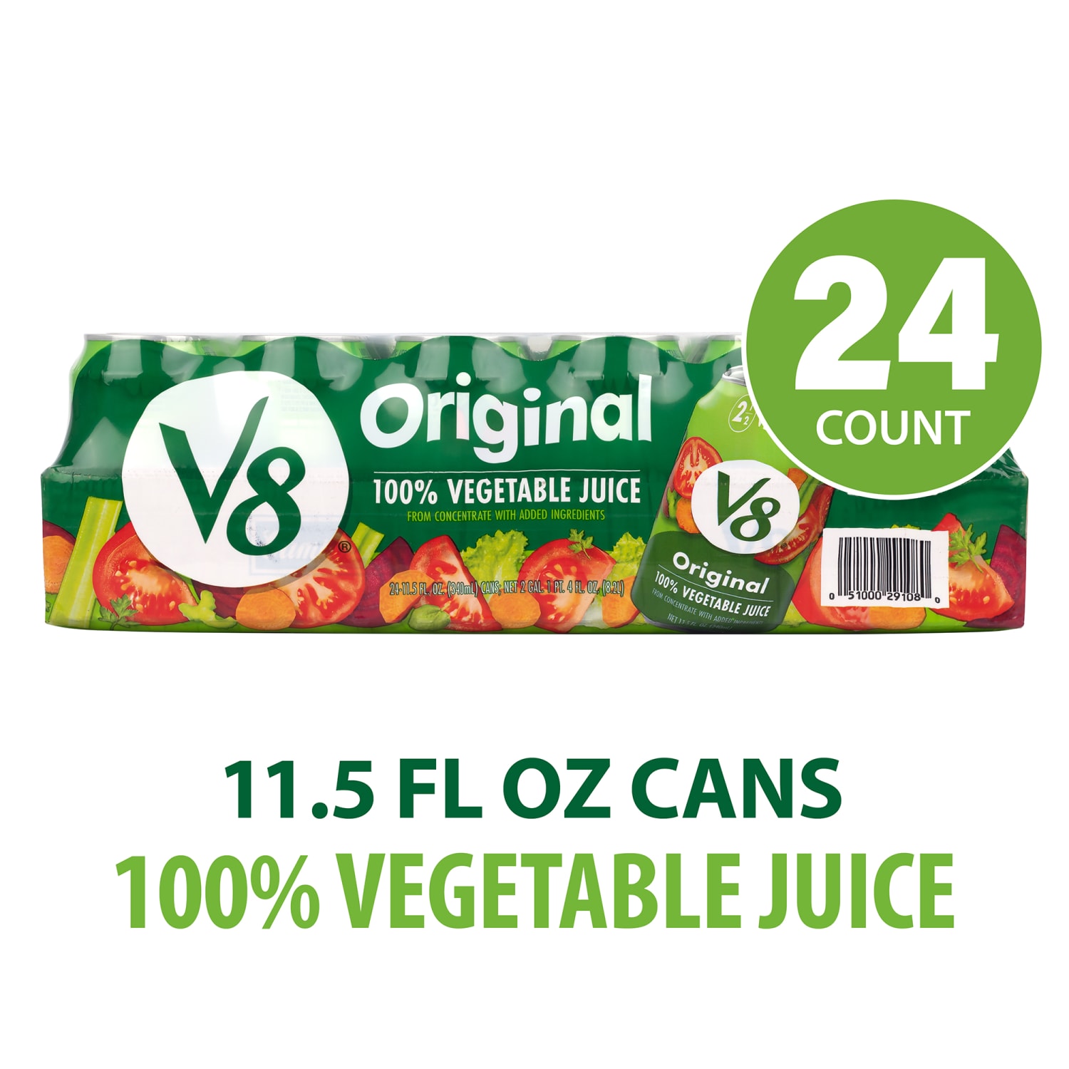 V8 Original Vegetable Juice, 11.5 oz, 24 Count - Image 3