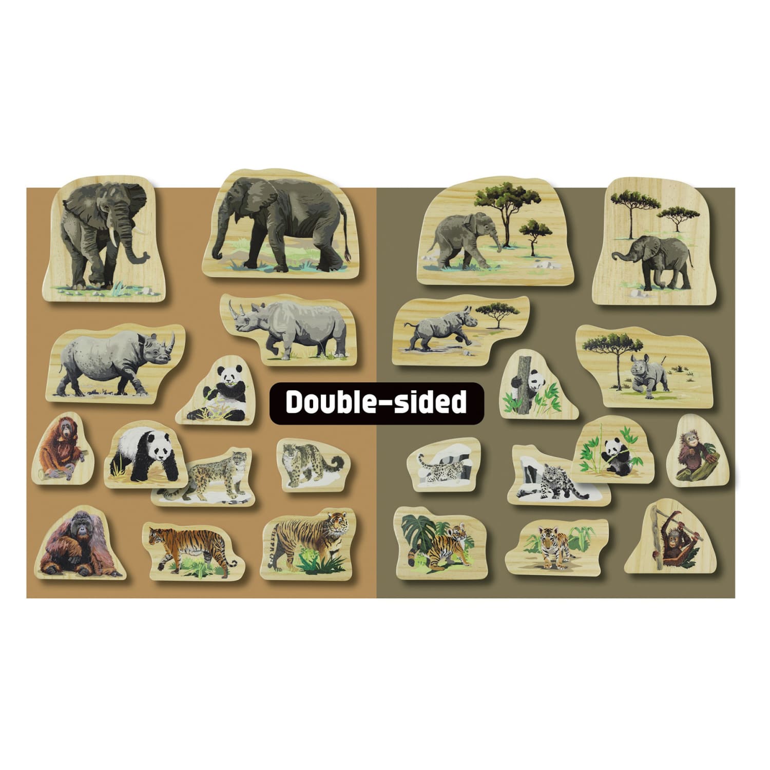 Yellow Door Animal Families Wooden Characters, Endangered - Image 5
