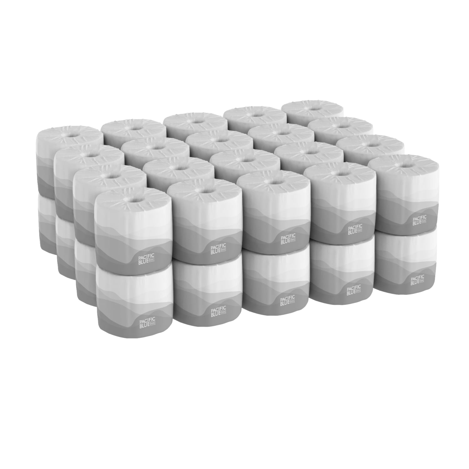 Pacific Blue by GP PRO, 1 Ply, Standard Roll Toilet Paper, 4.05x4, 20% Recycled, White, 550 Sheets, 40 Rolls per Case - Image 5