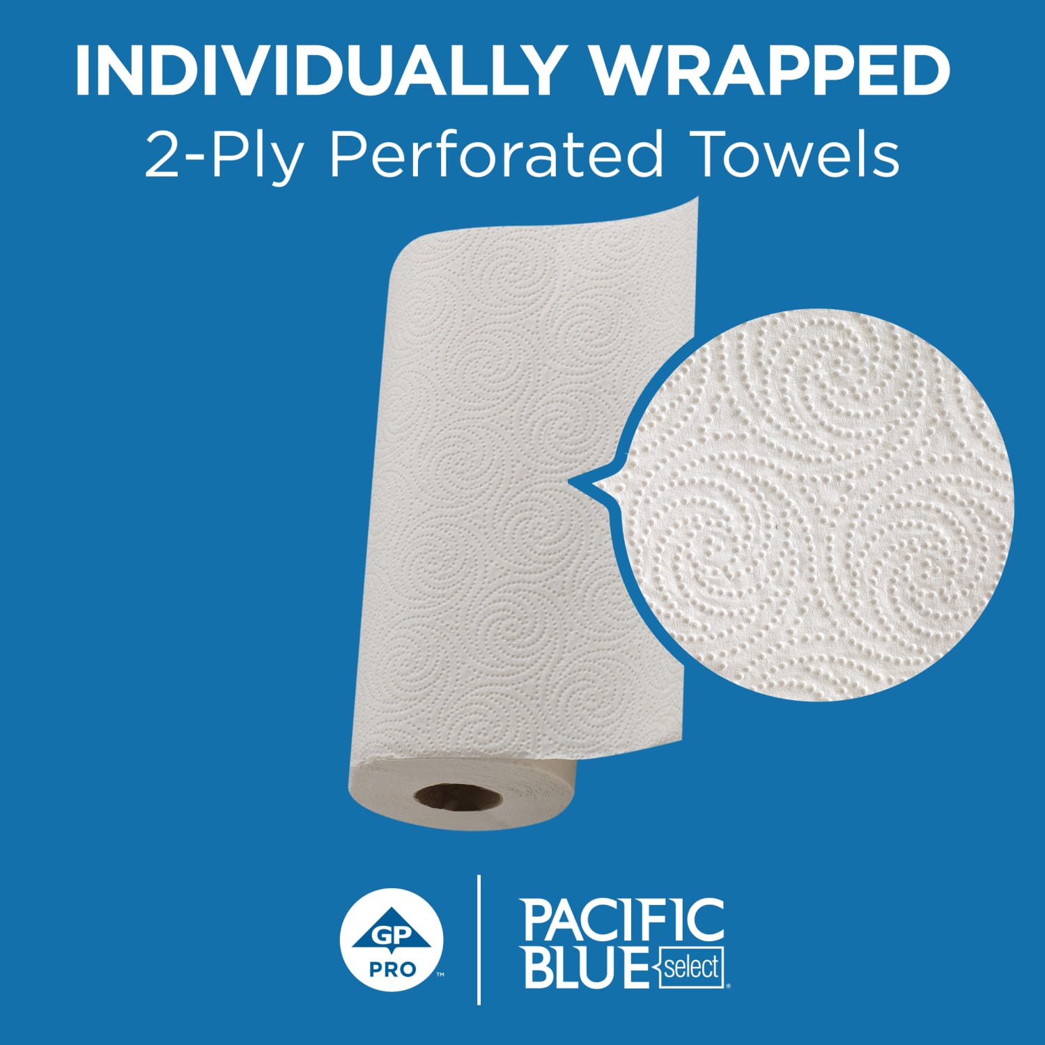 Pacific Blue Select by GP PRO 2-Ply Paper Towels, 85 Sheets Per Roll, Pack Of 30 Rolls - Image 3