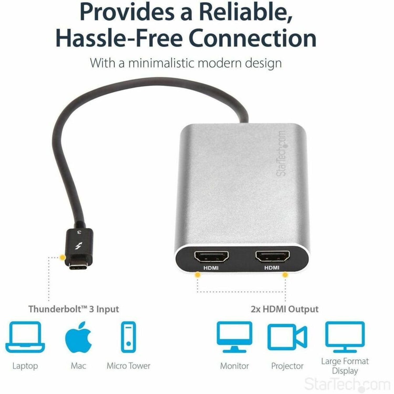StarTech.com Thunderbolt 3 To Dual HDMI Adapter - Image 5