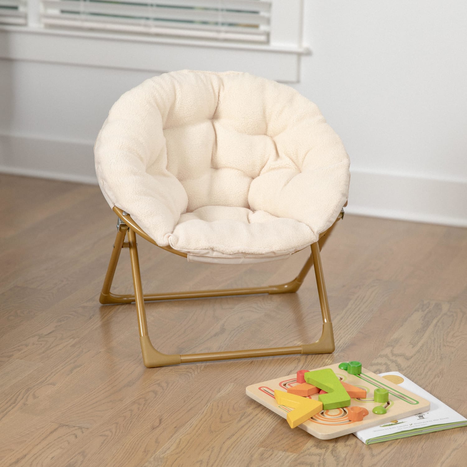 Flash Furniture Gwen 23in Kids Cozy Mini Folding Saucer Chair Faux Fur Moon Chair for Toddlers and Bedroom Ivory Faux FurSoft Gold Frame PopularChairscom Flash Furniture Gwen 23in Kids Cozy Mini Folding Saucer Chair Faux Fur Moon Chair for Toddlers and Bedroom Ivory Faux FurSoft Gold Frame PopularChairscom