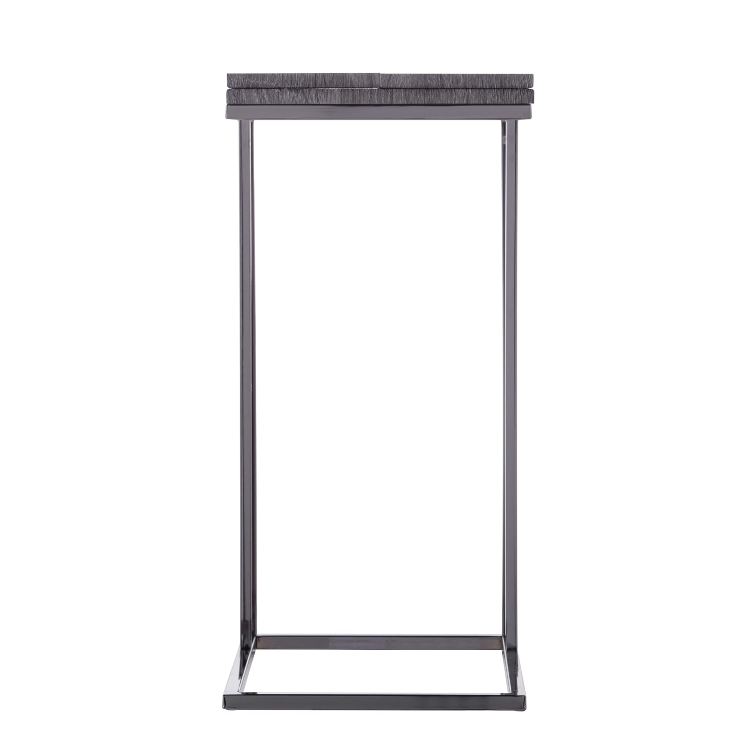 SEI Clarkdom Expandable C-Table, 25inH x 12inW x 18-1/4inD, Gray/Black - Image 3