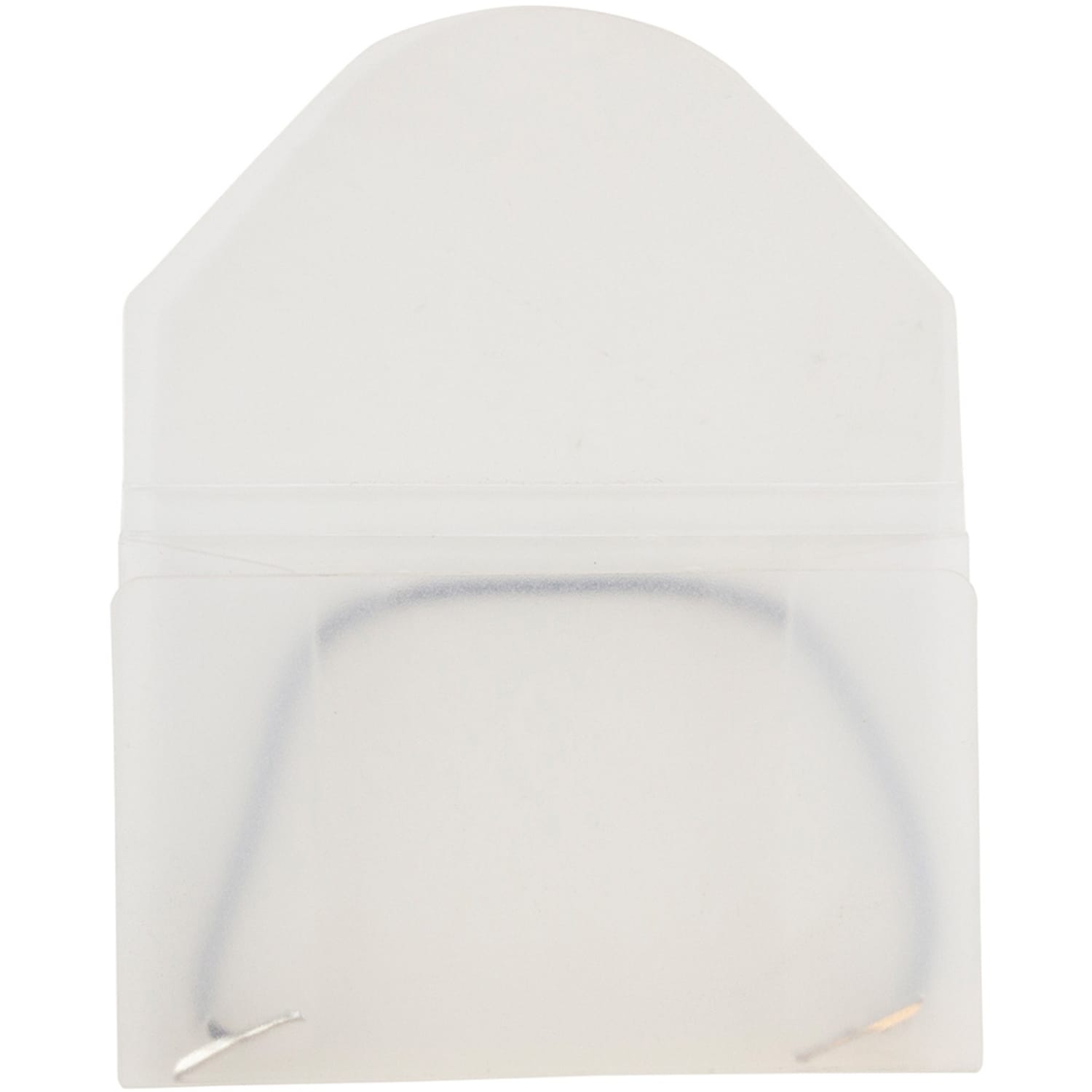 JAM Paper Business Card Case With Elastic Closure, Clear Frost - Image 3
