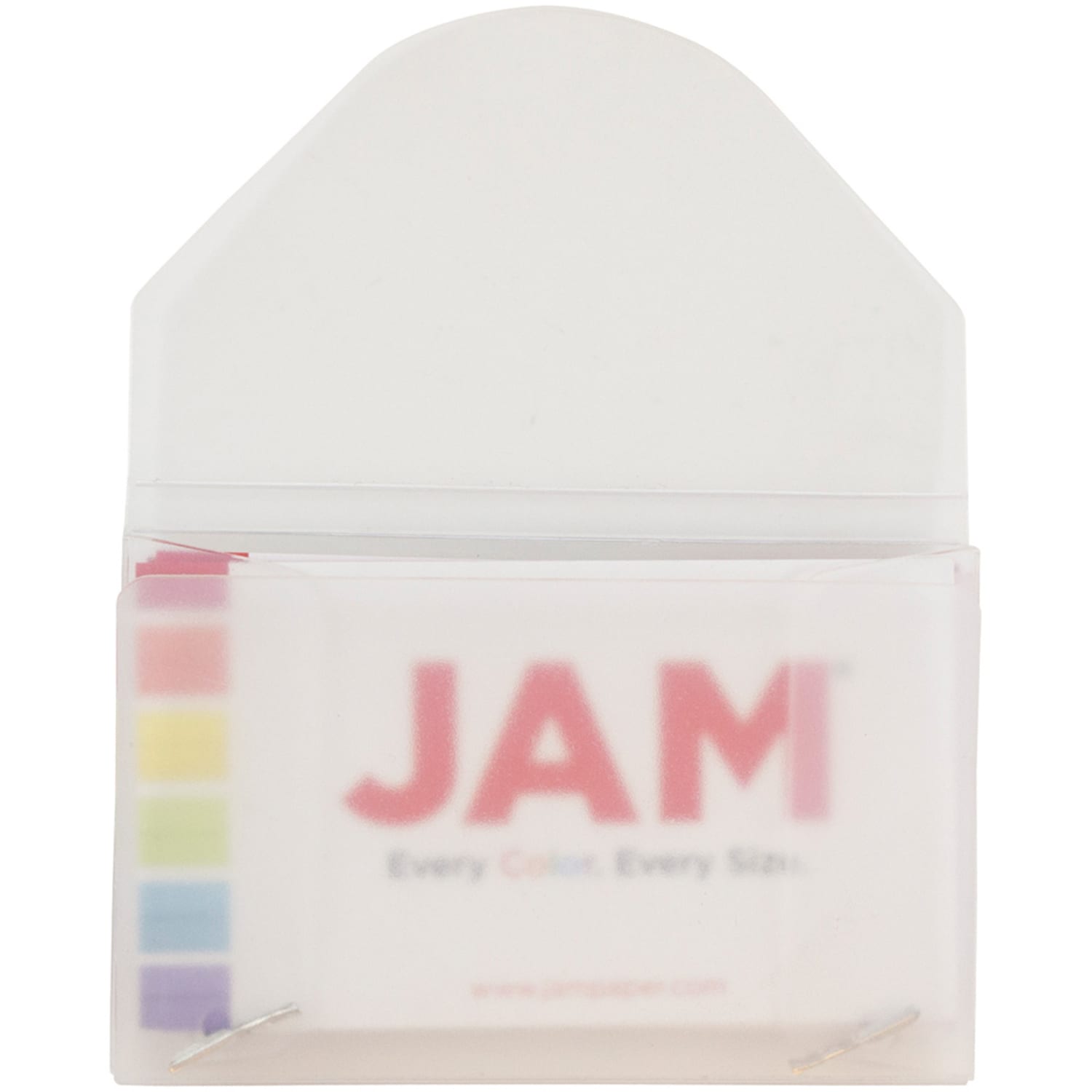 JAM Paper Business Card Case With Elastic Closure, Clear Frost - Image 4