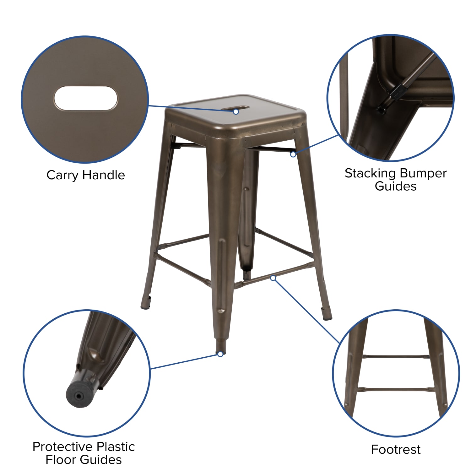 Flash Furniture 24in Metal CounterHeight Bar Stools Set Of 4 Bar Stools Gunmetal PopularChairscom Flash Furniture 24in Metal Counter Height Bar Stools Set Of 4 Bar Stools Gunmetal PopularChairscom