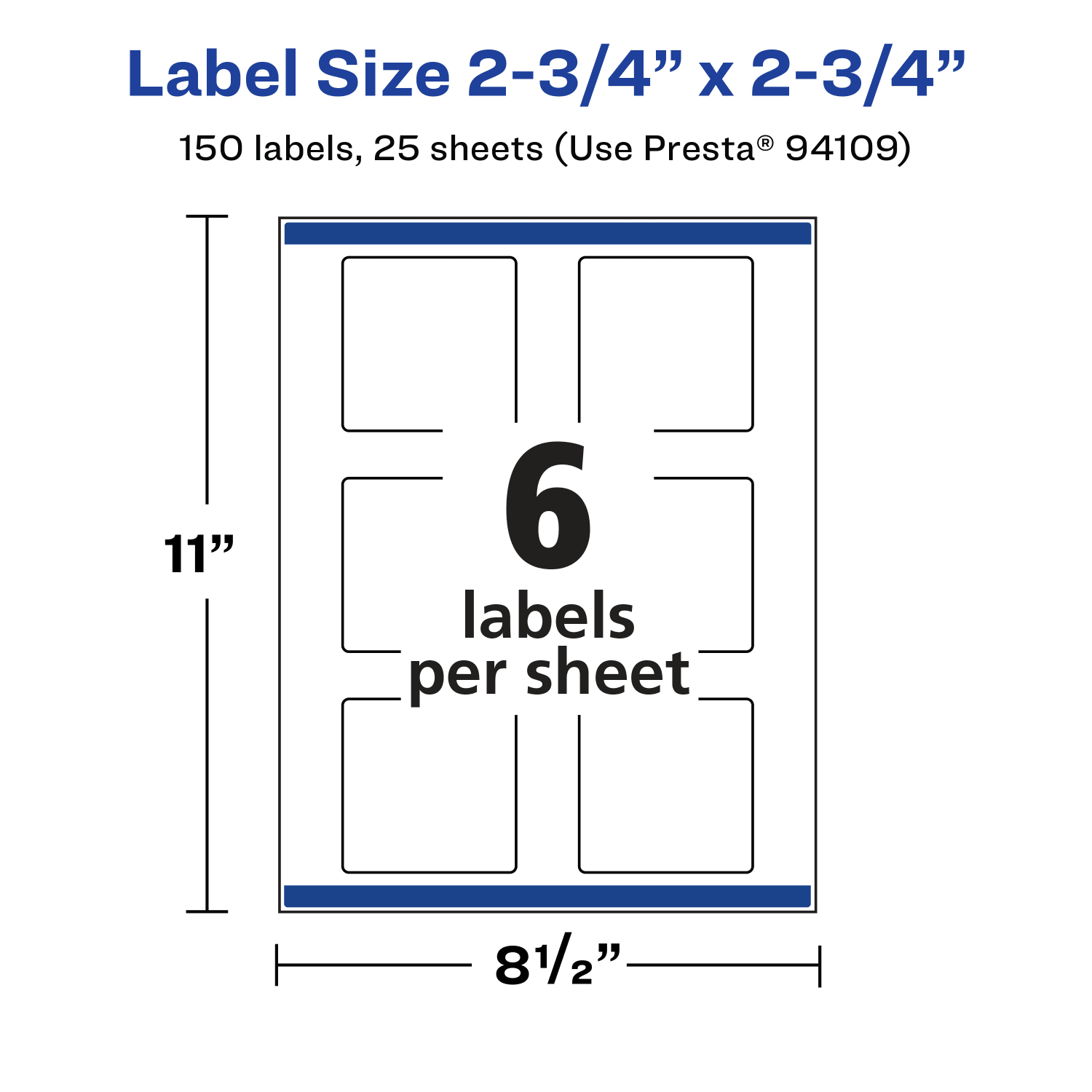 Avery Glossy Permanent Labels With Sure Feed, 94109-CGF25, Square, 2-3/4in x 2-3/4in, Clear, Pack Of 150 - Image 6