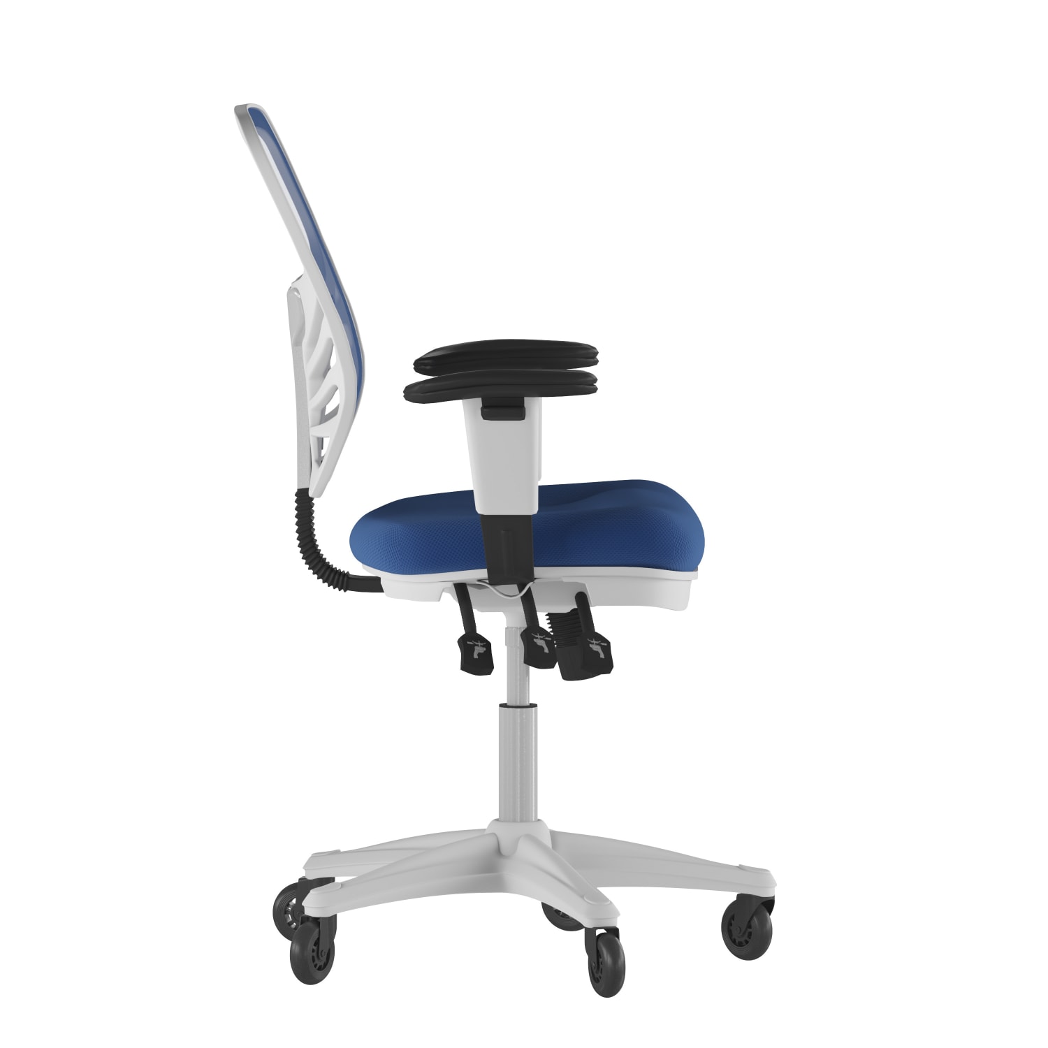 Flash Furniture Nicholas Ergonomic Mesh Mid Back Multifunction Executive Swivel Office Chair BlueWhite PopularChairscom