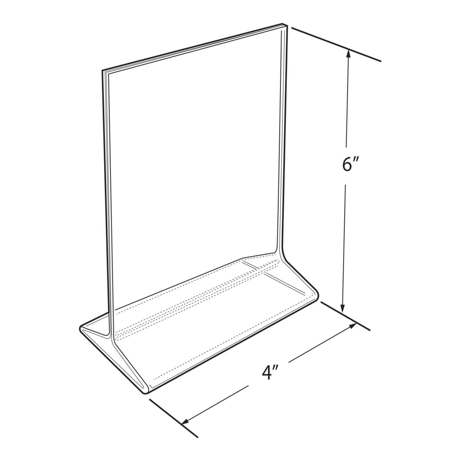 Azar Displays Top-Load Acrylic Sign Holders, 6in x 4in, Clear, Pack Of 10 - Image 3