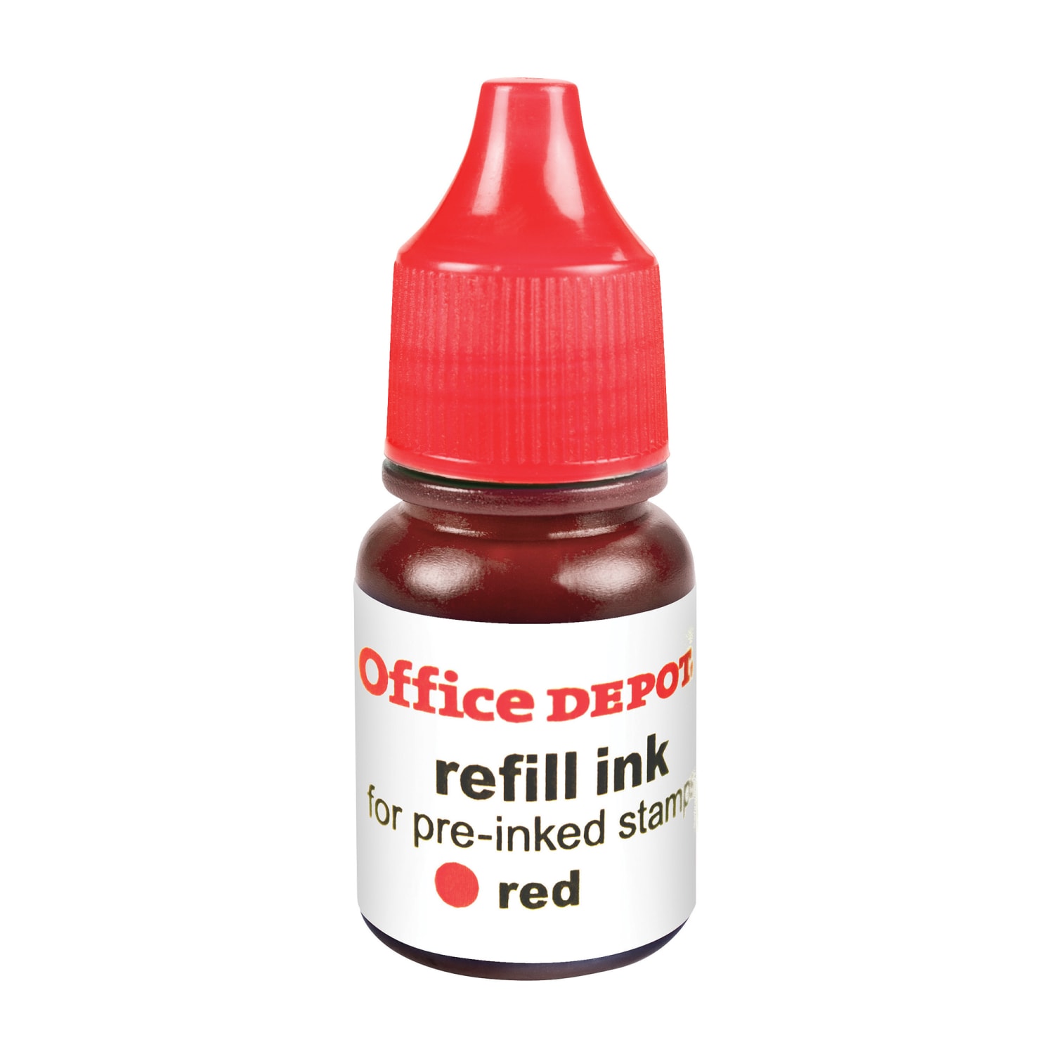 Office Depot Brand Pre-Ink Refill Ink, Red, Pack Of 2 Refills