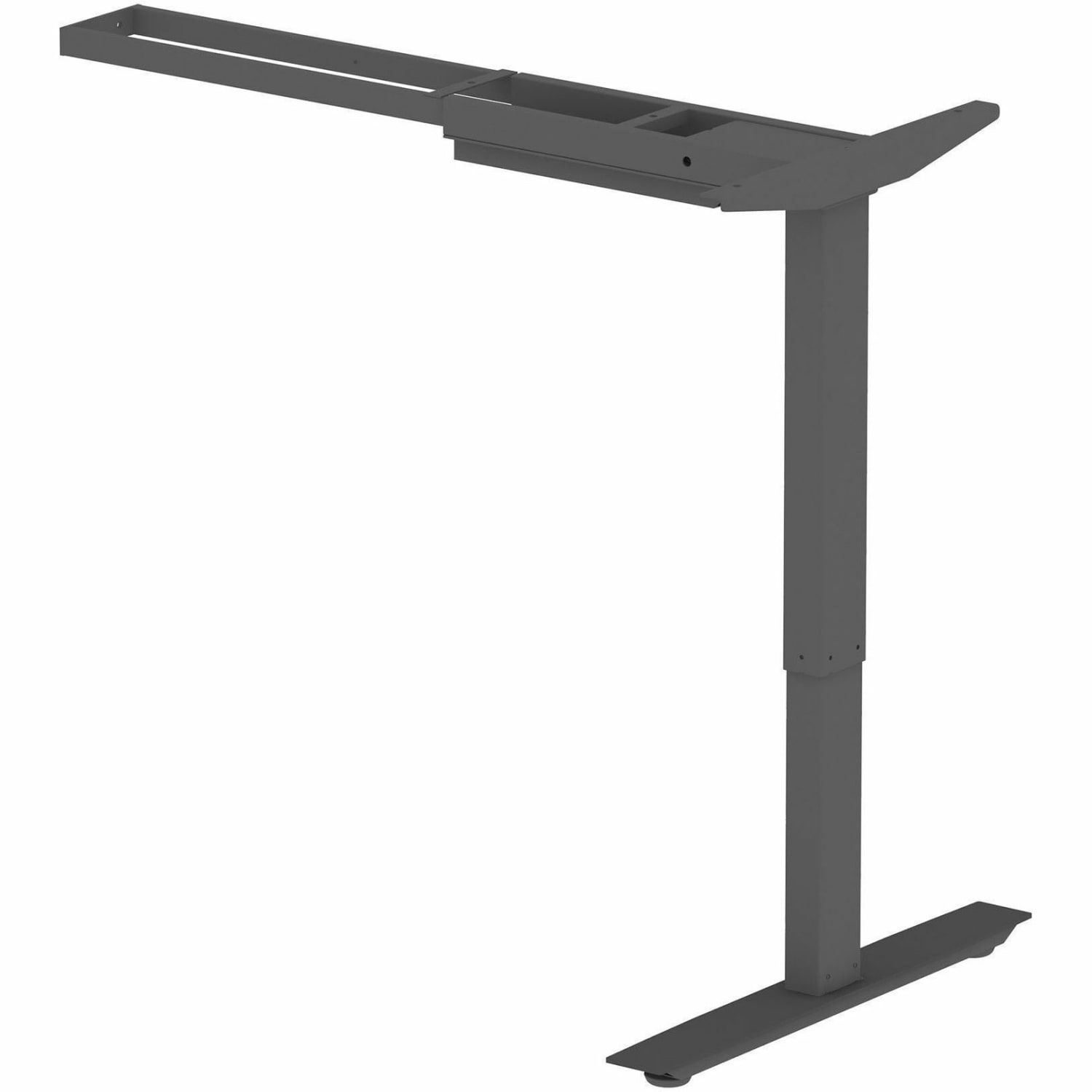 Lorell Sit-Stand 3rd-Leg Base, 45inH x 51-6/10inW x 26-4/10inD, Black - Image 4