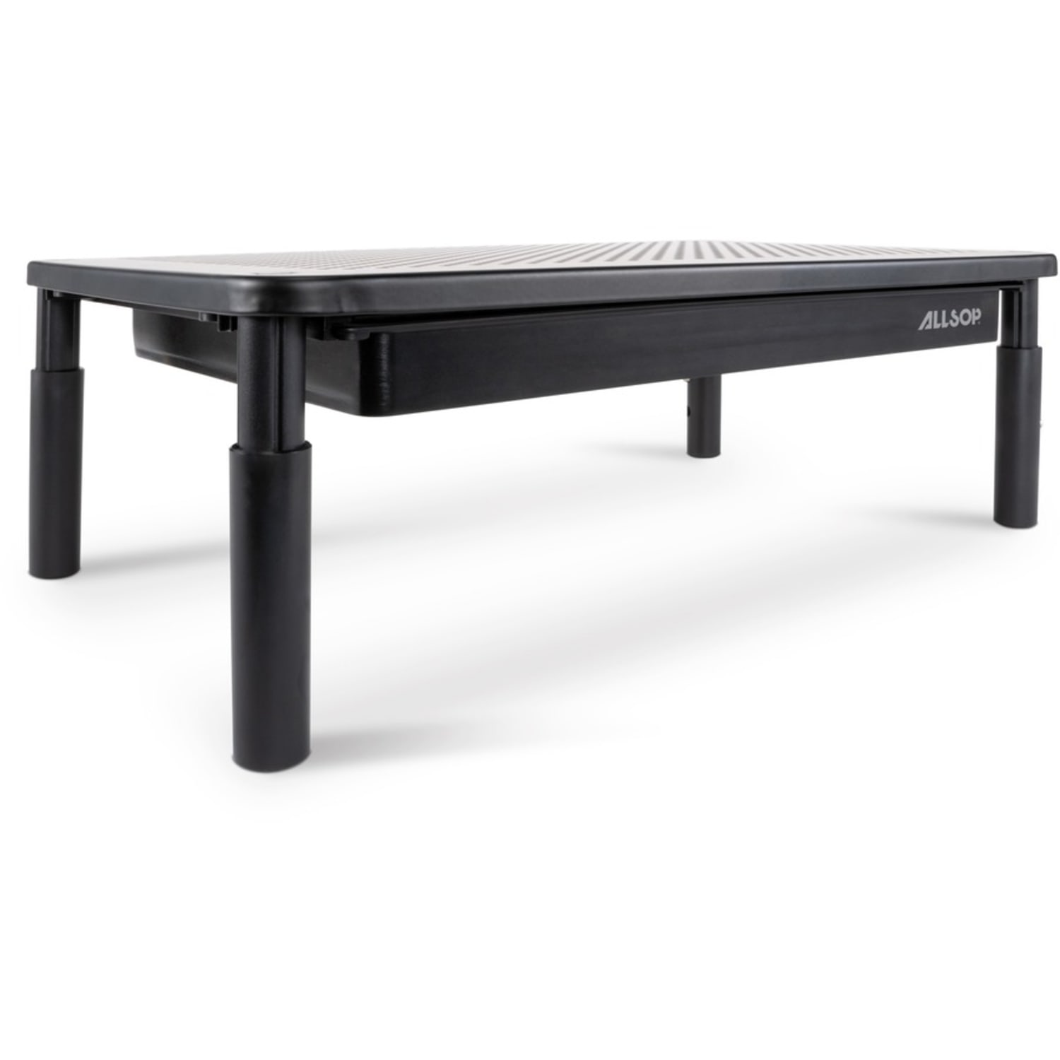 Allsop Metal Art Tri-Level Monitor Stand - Up to 27in Screen Support - 30 lb Load Capacity - Powder Coated - Metal - Black - Image 5