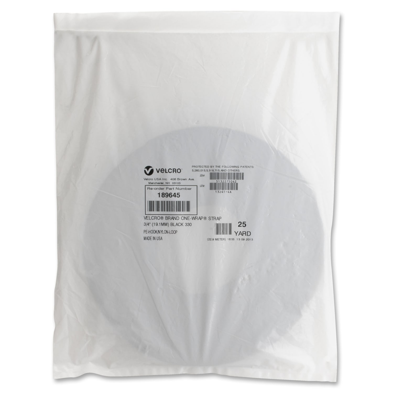 VELCRO Brand One-Wrap Tie Bulk Roll, 0.75in x 75ft, Black - Image 3