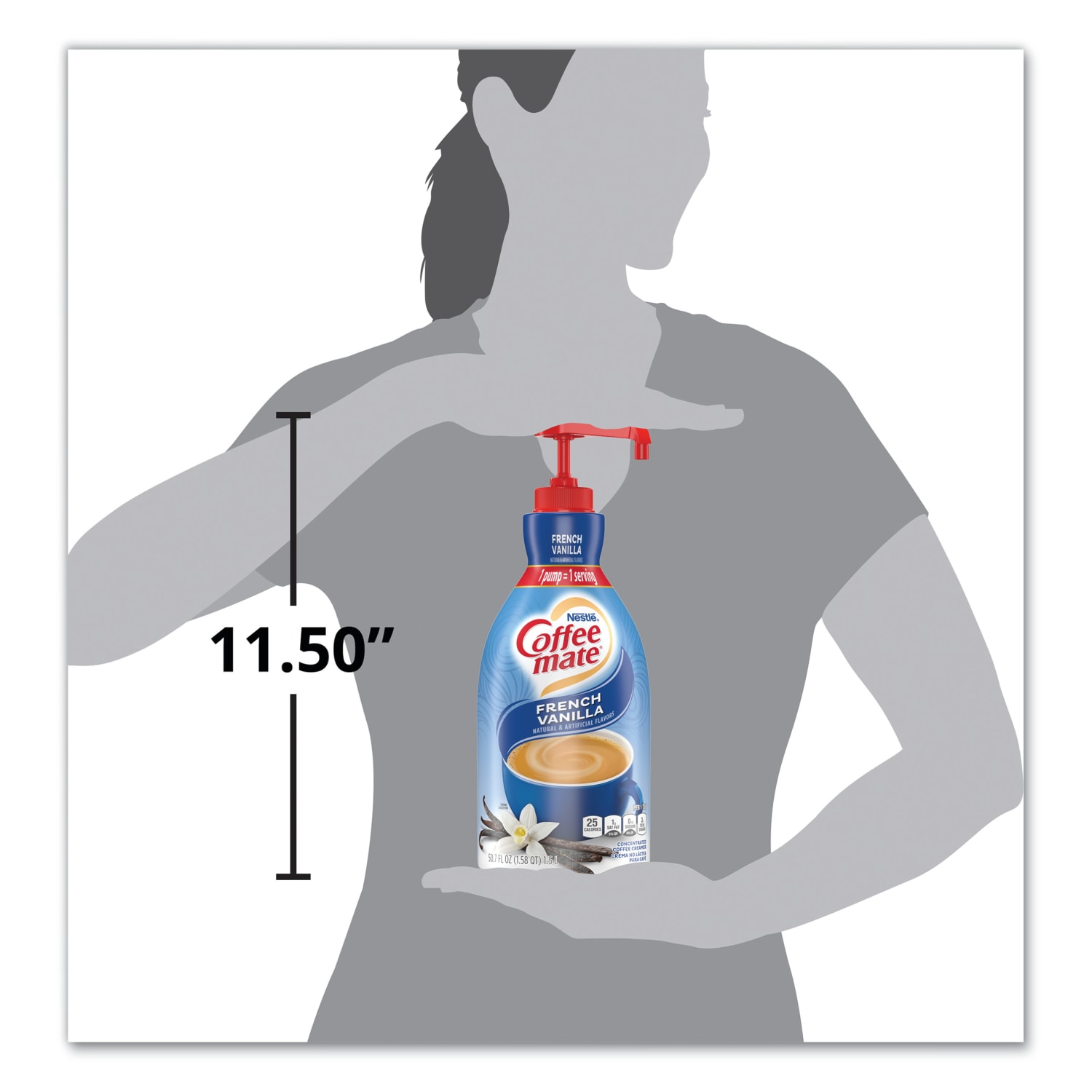 Nestle Coffee-mate Liquid Creamer, French Vanilla Flavor, 50.72 Oz Multiple Serve x 1 - Image 4